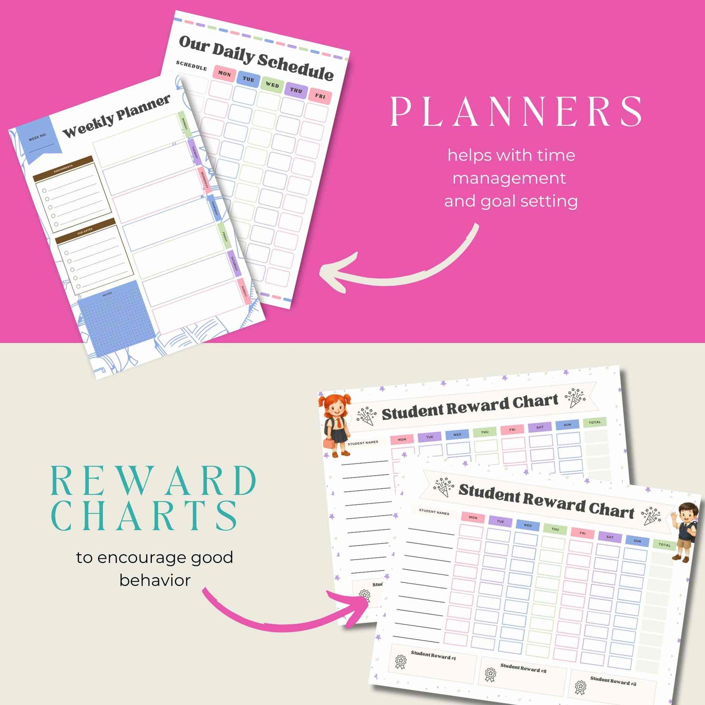 Back to School Bundle for Kids | Printable Placemats, First Day Activities, Chore Charts, Lunchbox Notes & More!