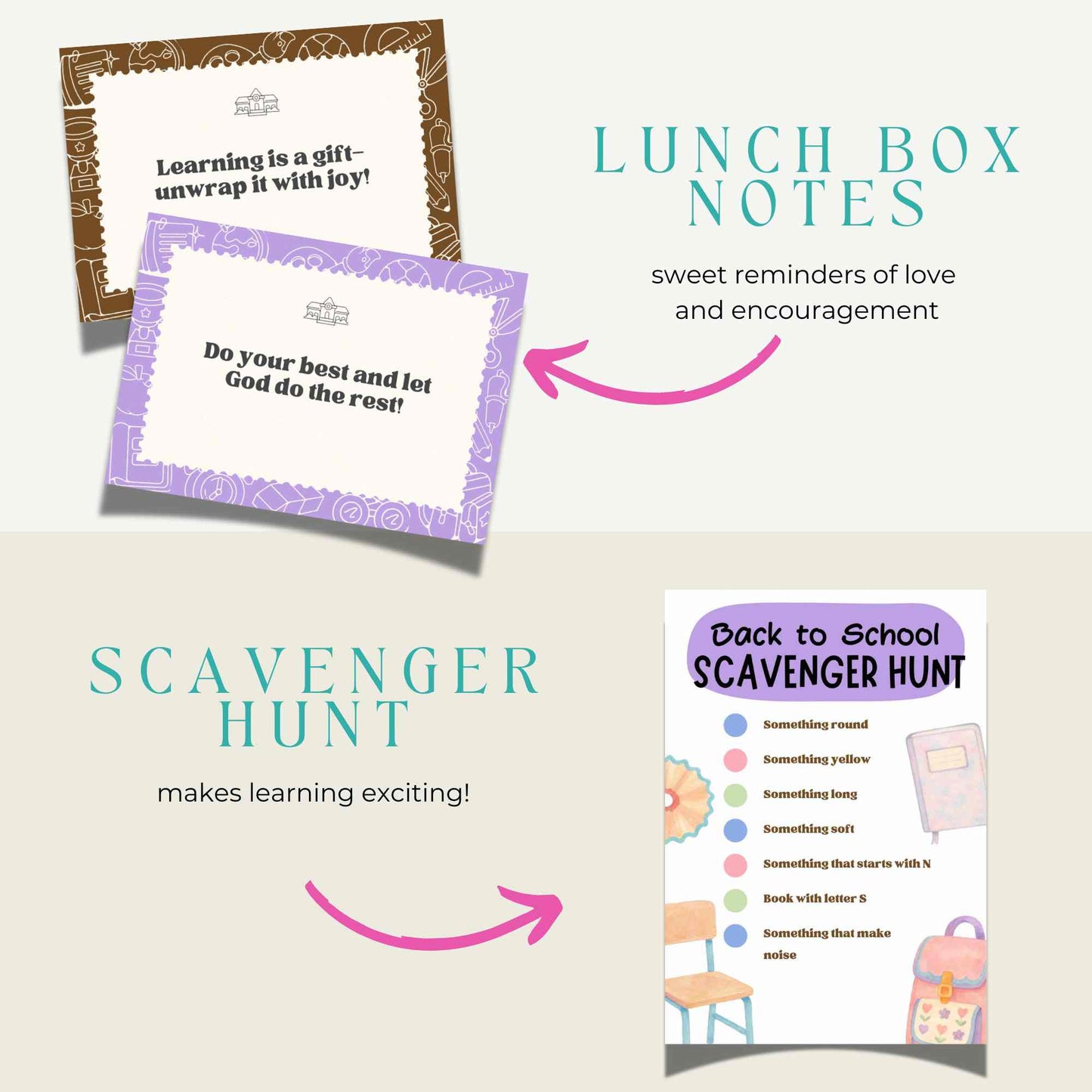 Back to School Bundle for Kids | Printable Placemats, First Day Activities, Chore Charts, Lunchbox Notes & More!