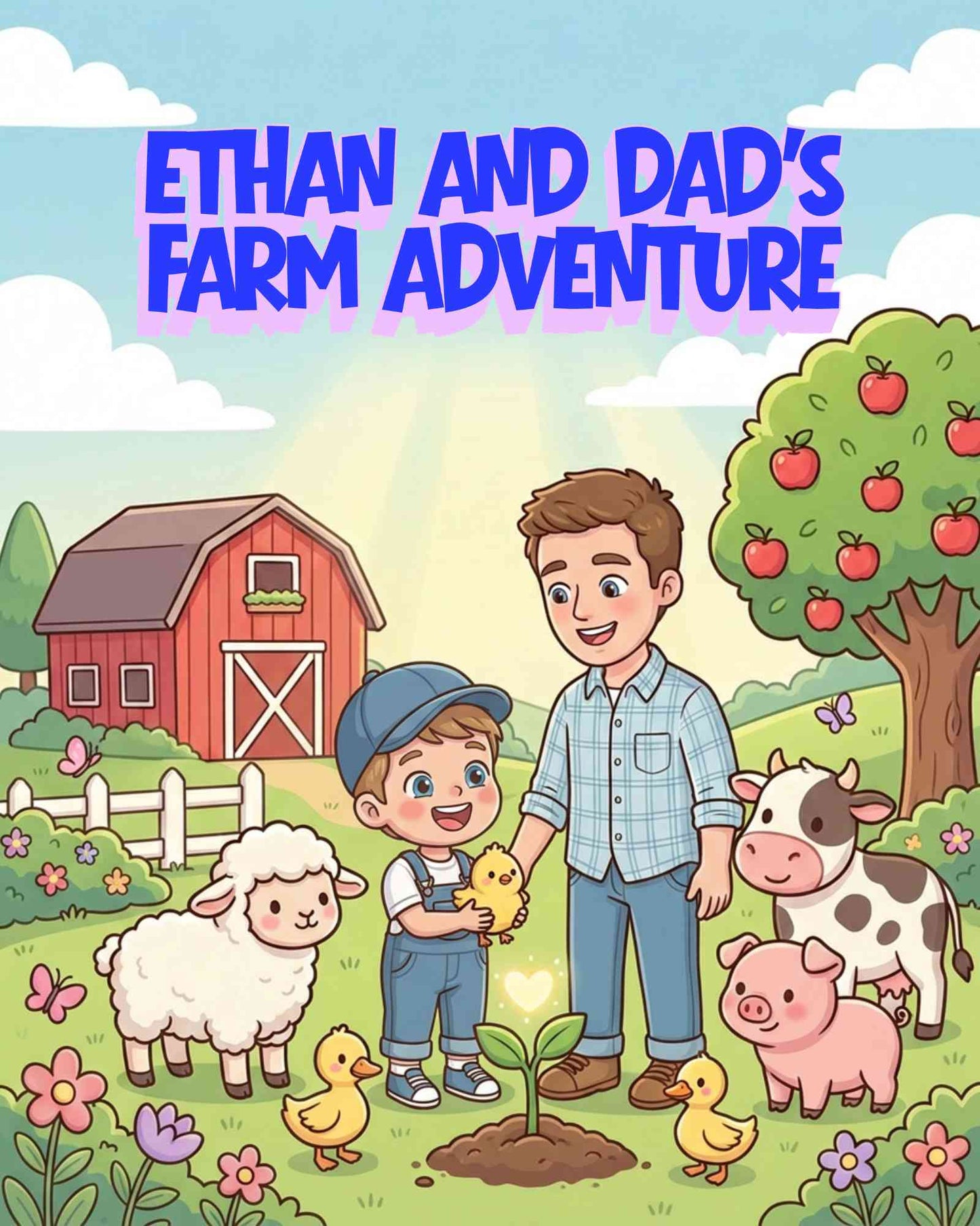 (Child's Name) and Dad's Farm Adventure | Personalized Digital Storybook