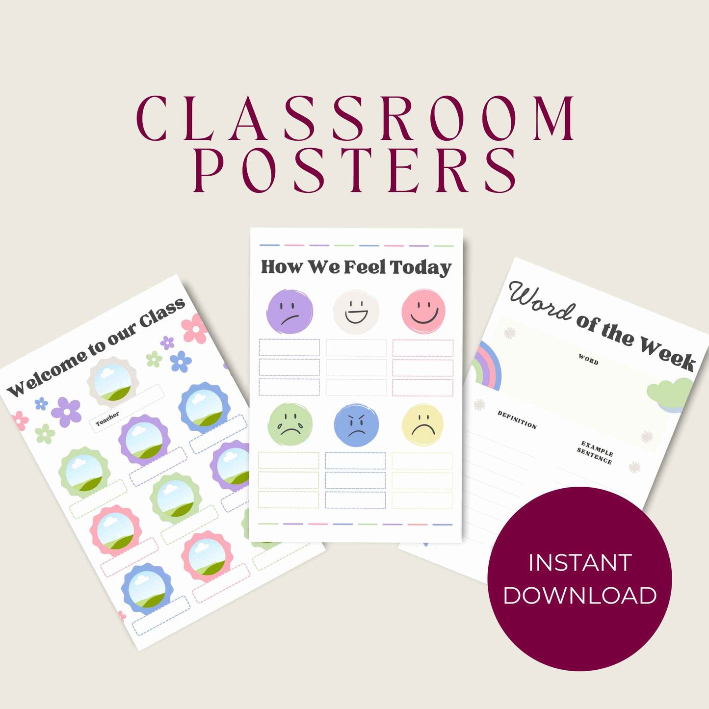 Back to School Bundle for Kids | Printable Placemats, First Day Activities, Chore Charts, Lunchbox Notes & More!