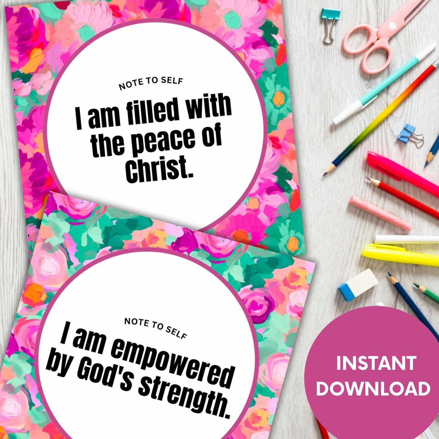 Printable Faith Affirmation Cards for Christian Women Volume 1