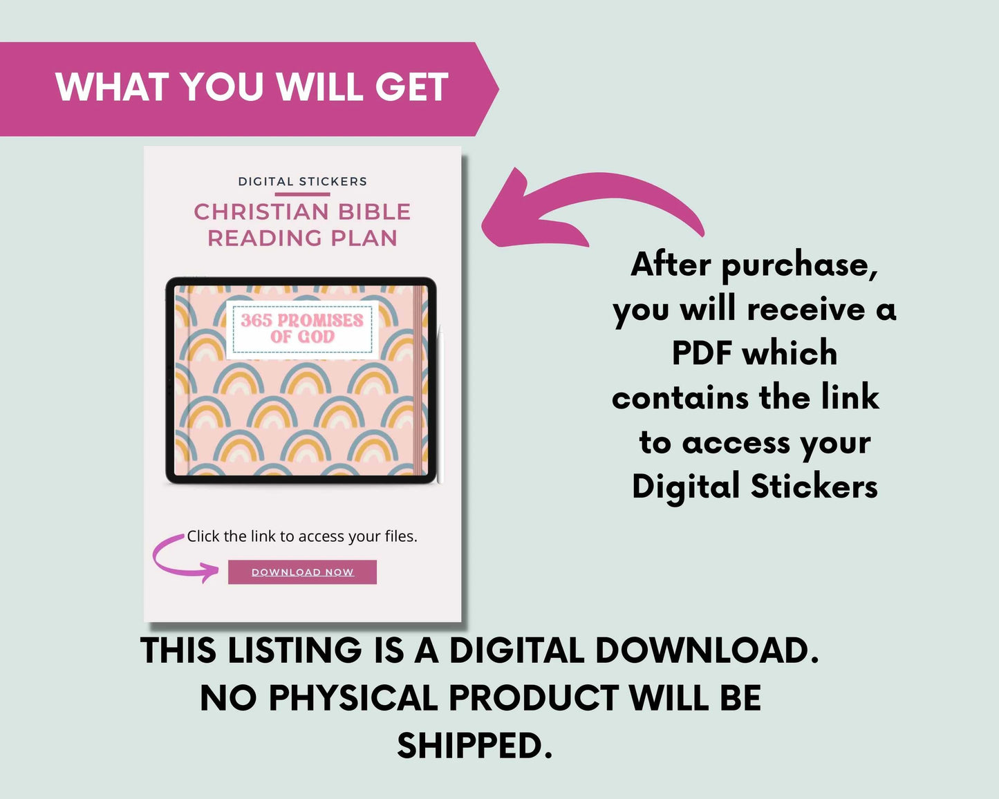 365 God’s Promises Bible Verses Digital Stickers for Christians
