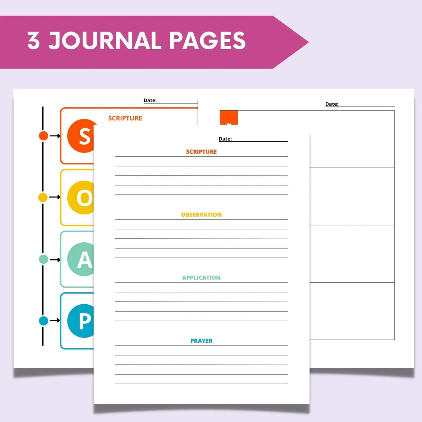 Printable SOAP Devotional Template for Youth Group Christian Bible Study Method