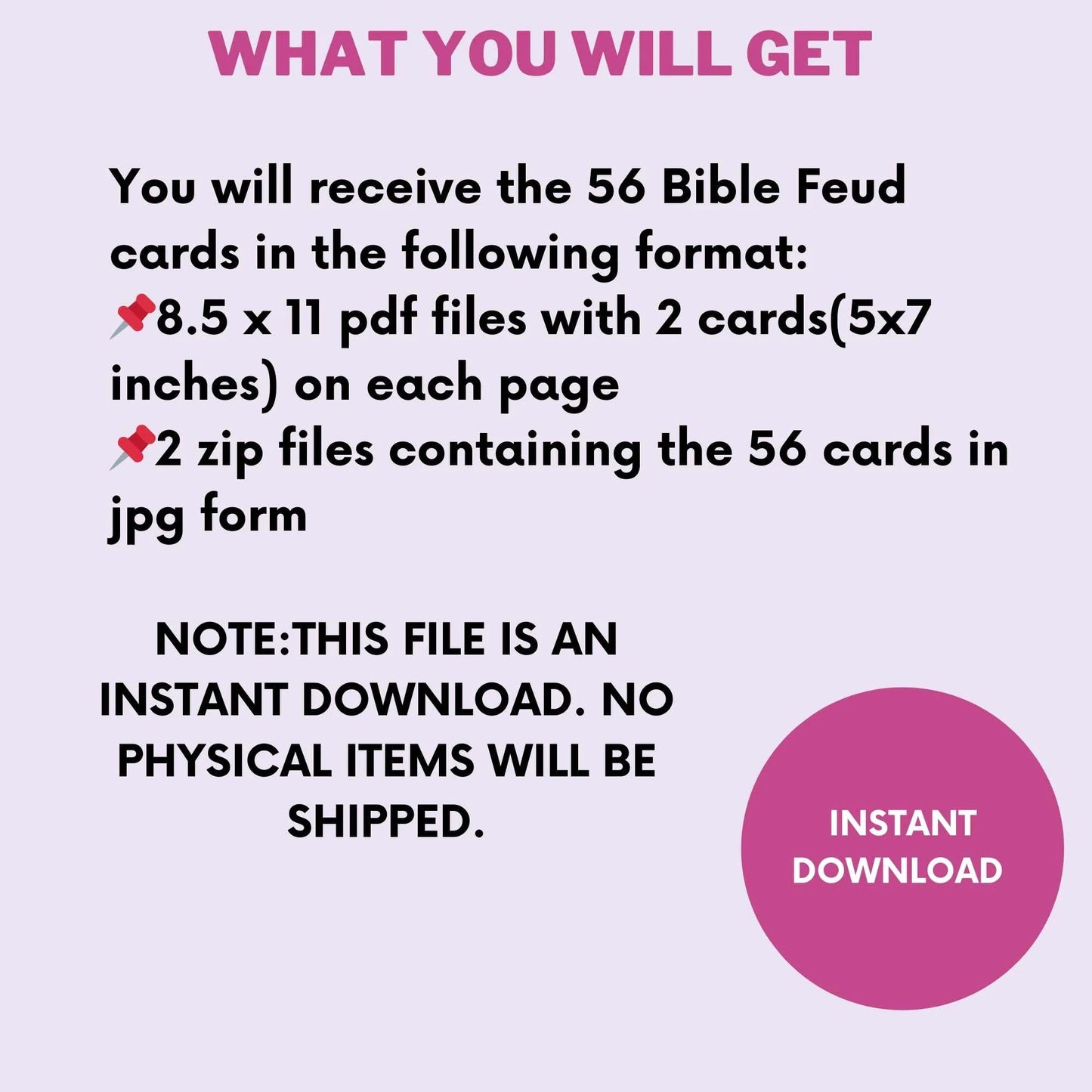 56 Printable Bible Feud Game Cards for Family|Christian Church Games