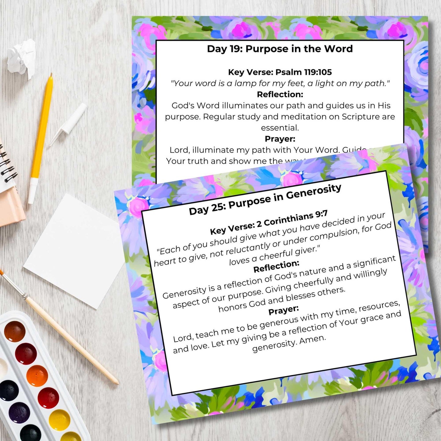 Discover Your Purpose: A 31-Day Bible Study Scripture Card Set for Women
