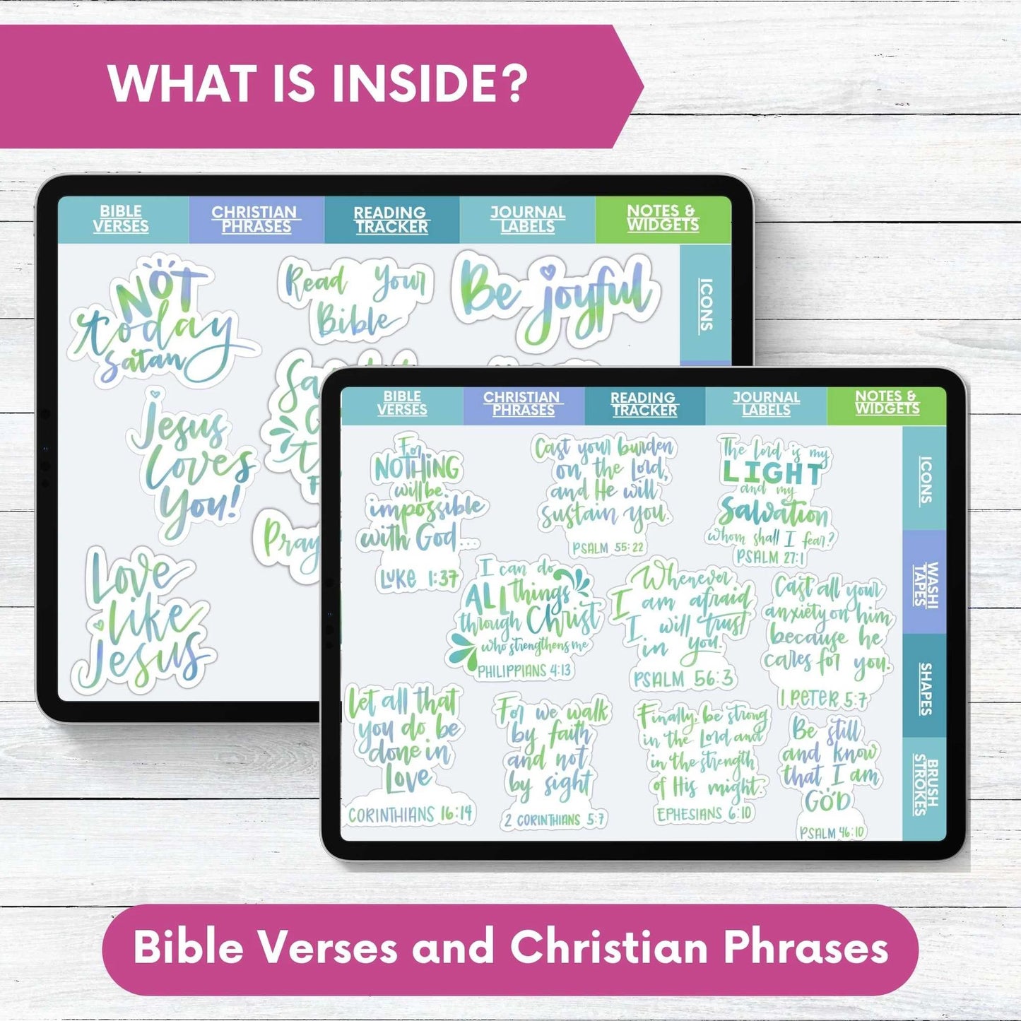Bible Journal Digital Sticker Bundle for Goodnotes App