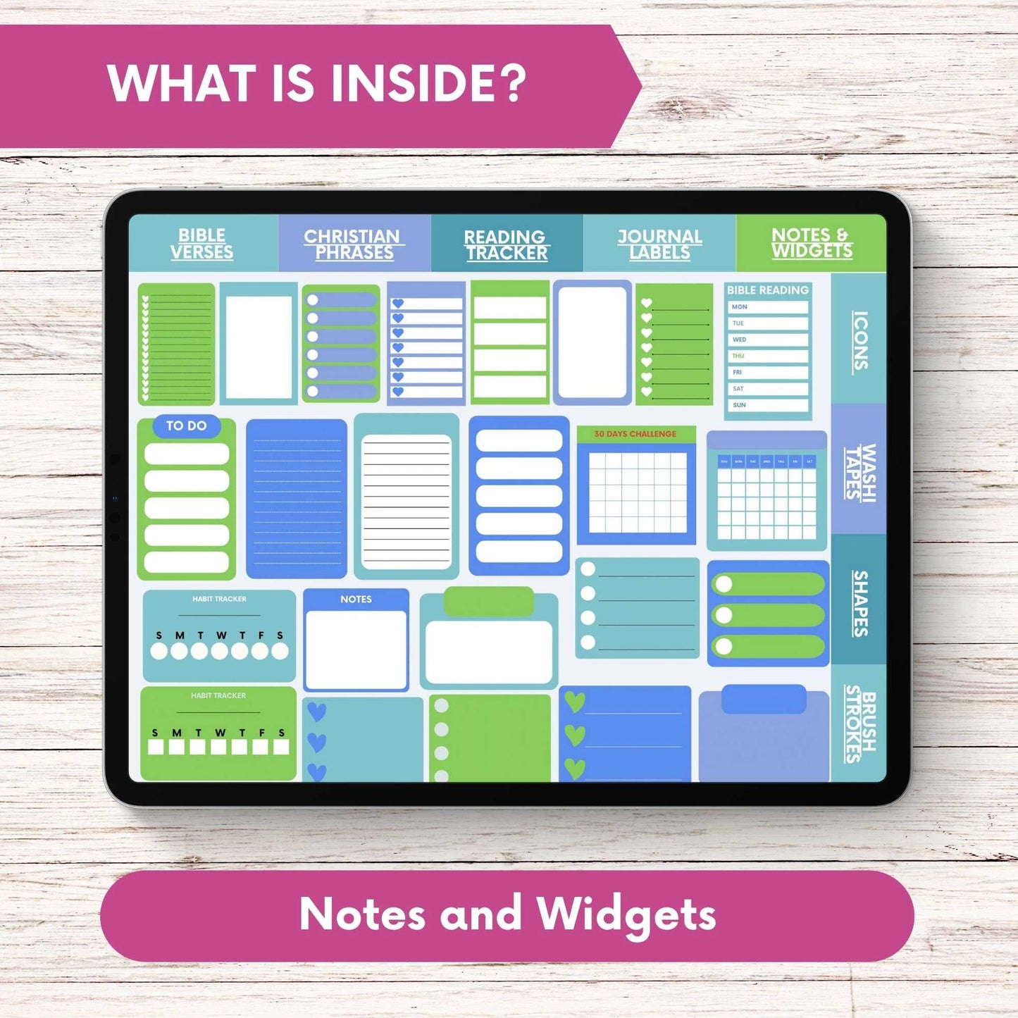 Bible Journal Digital Sticker Bundle for Goodnotes App