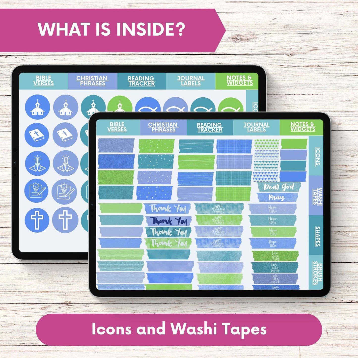 Bible Journal Digital Sticker Bundle for Goodnotes App