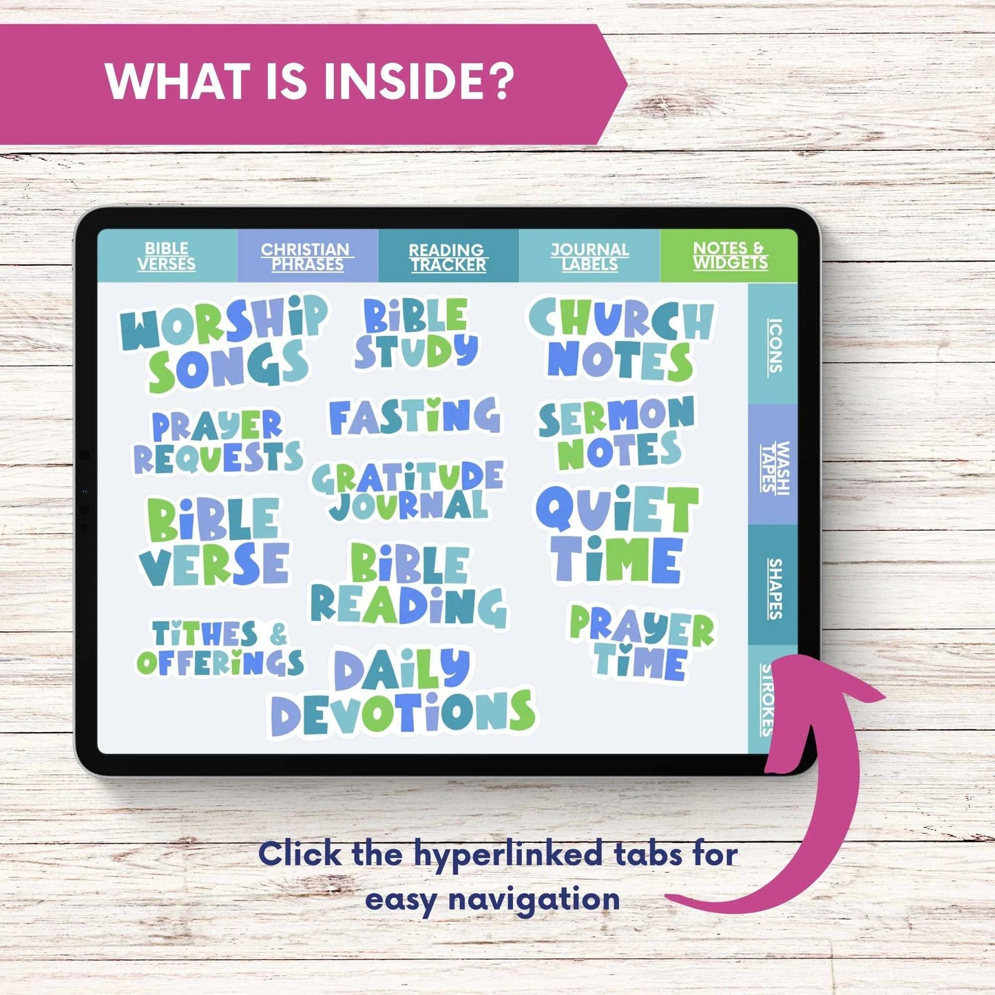 Bible Journal Digital Sticker Bundle for Goodnotes App