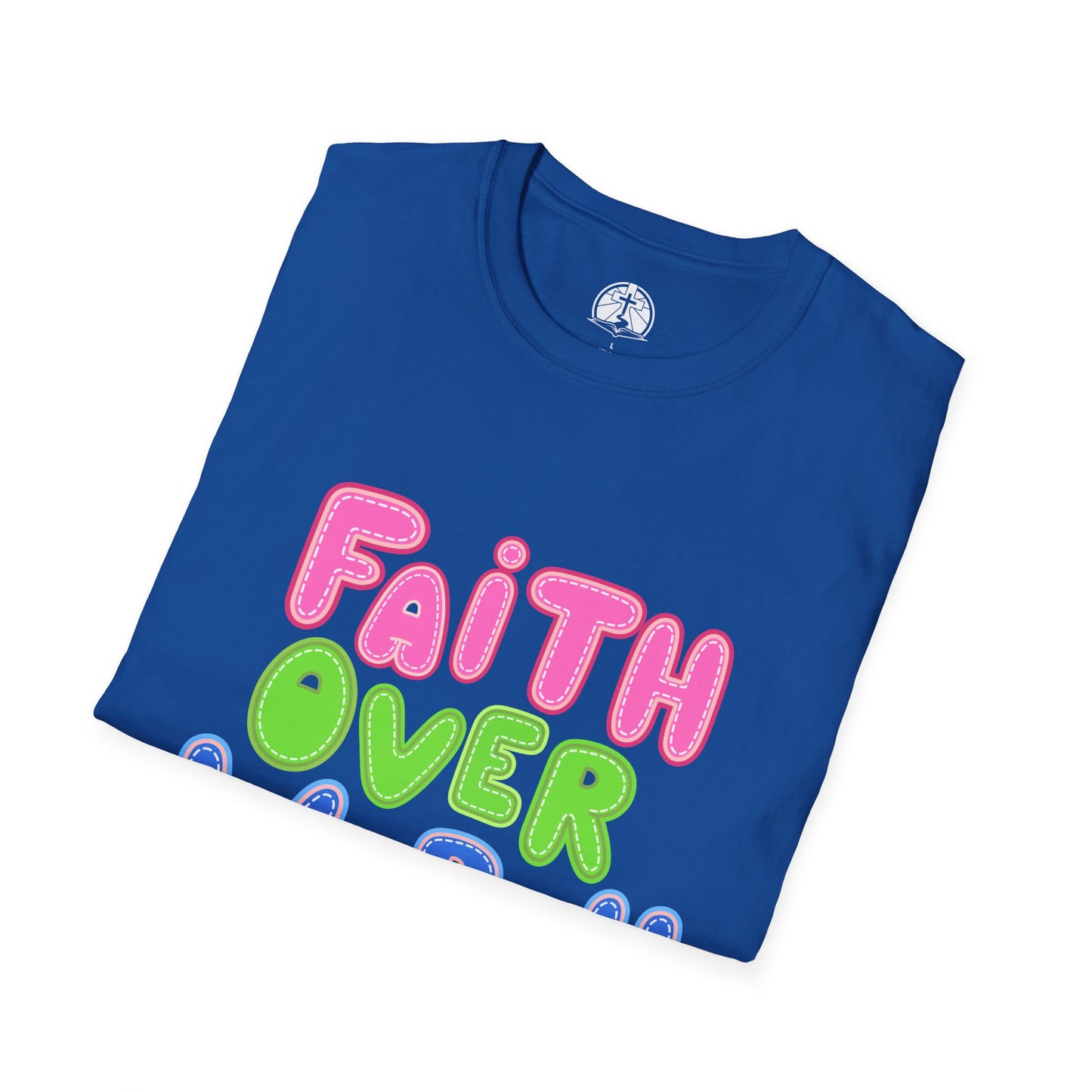 Faith Over Worry Christian Inspirational Softstyle T-Shirt