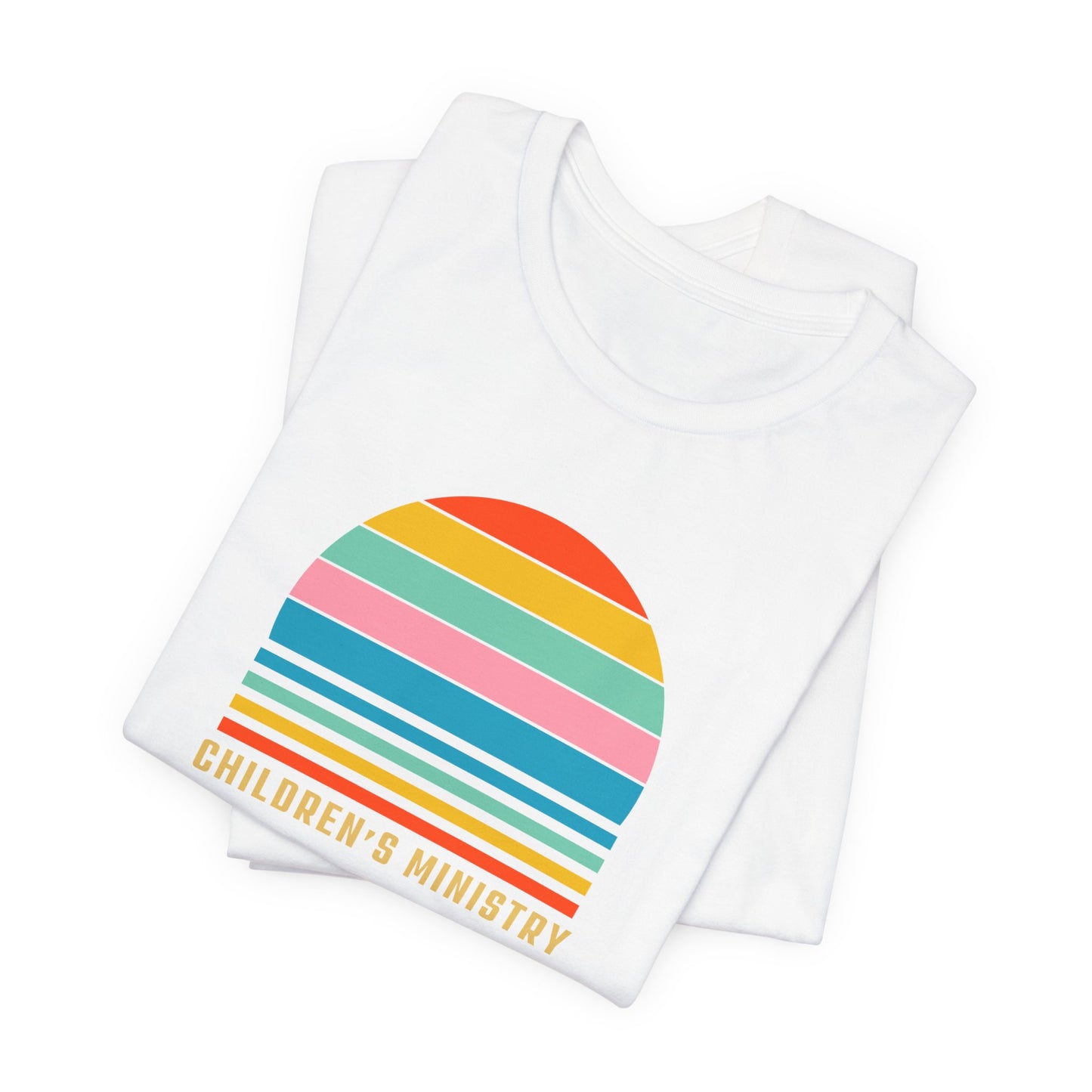 Children's Ministry Retro Rainbow Christian Short Sleeve T-Shirt