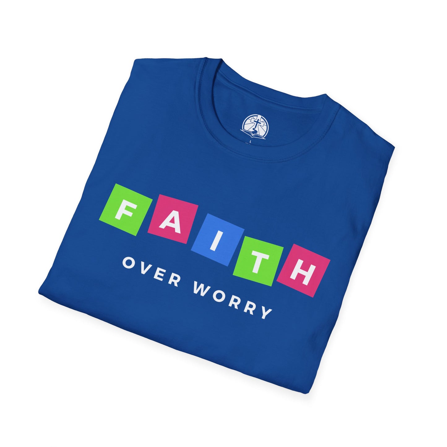 Faith Over Worry Christian Softstyle T-Shirt