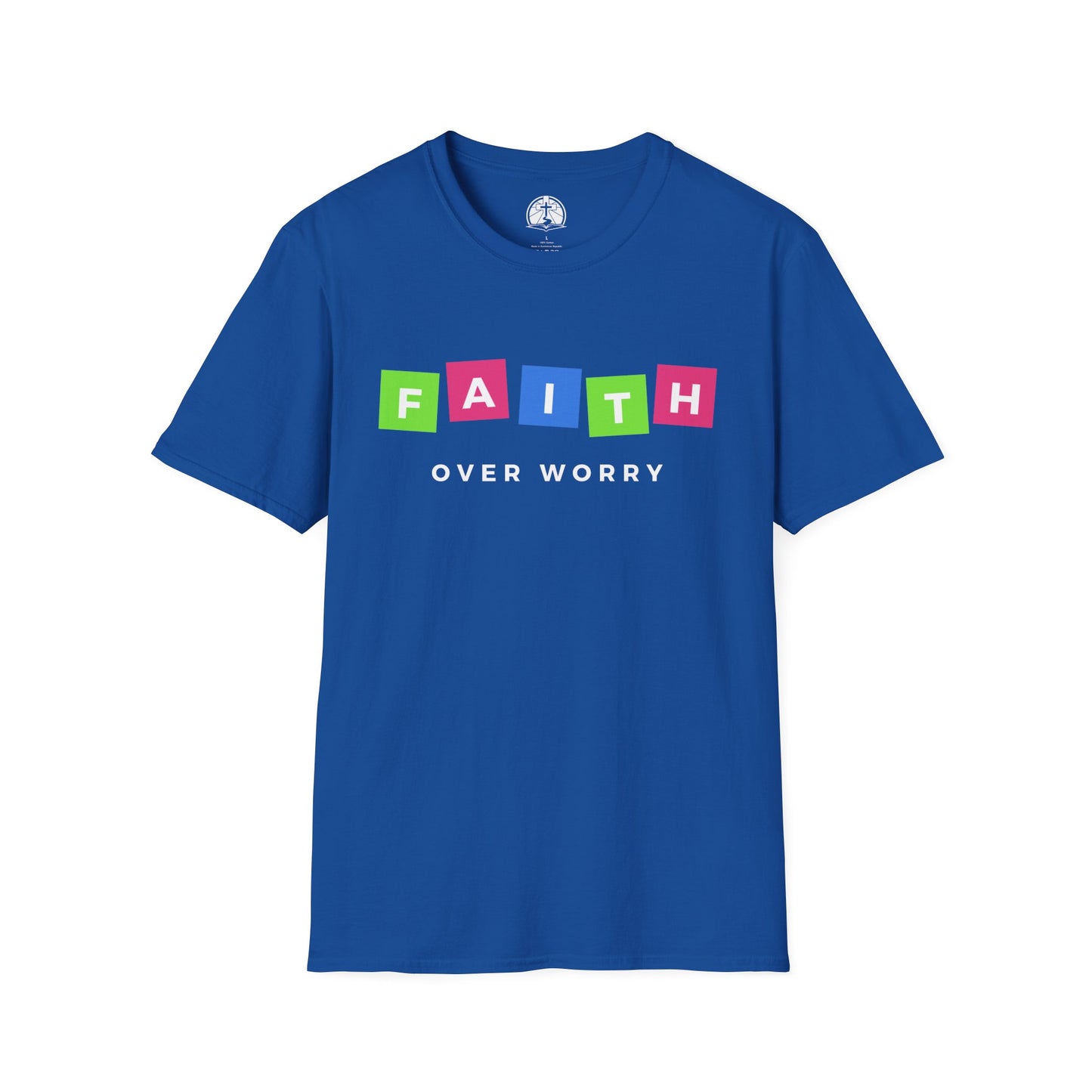 Faith Over Worry Christian Softstyle T-Shirt