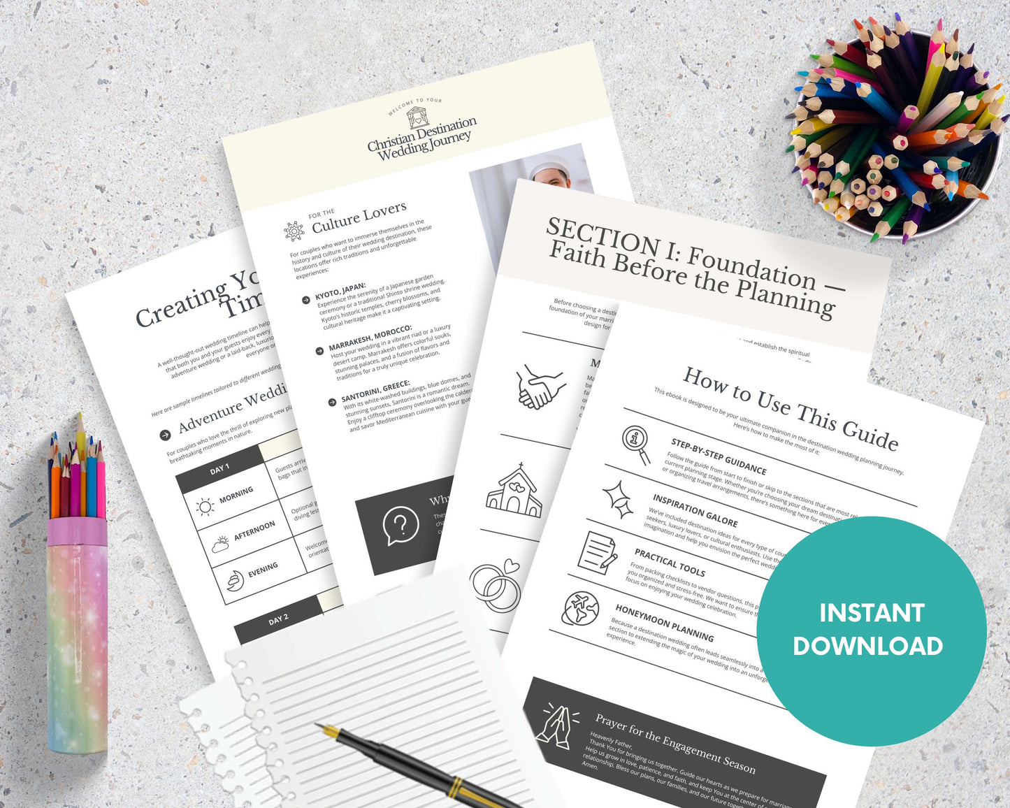 The Christian Destination Wedding Planner (PDF): A Faith-Centered Guide to Planning Your Covenant Celebration