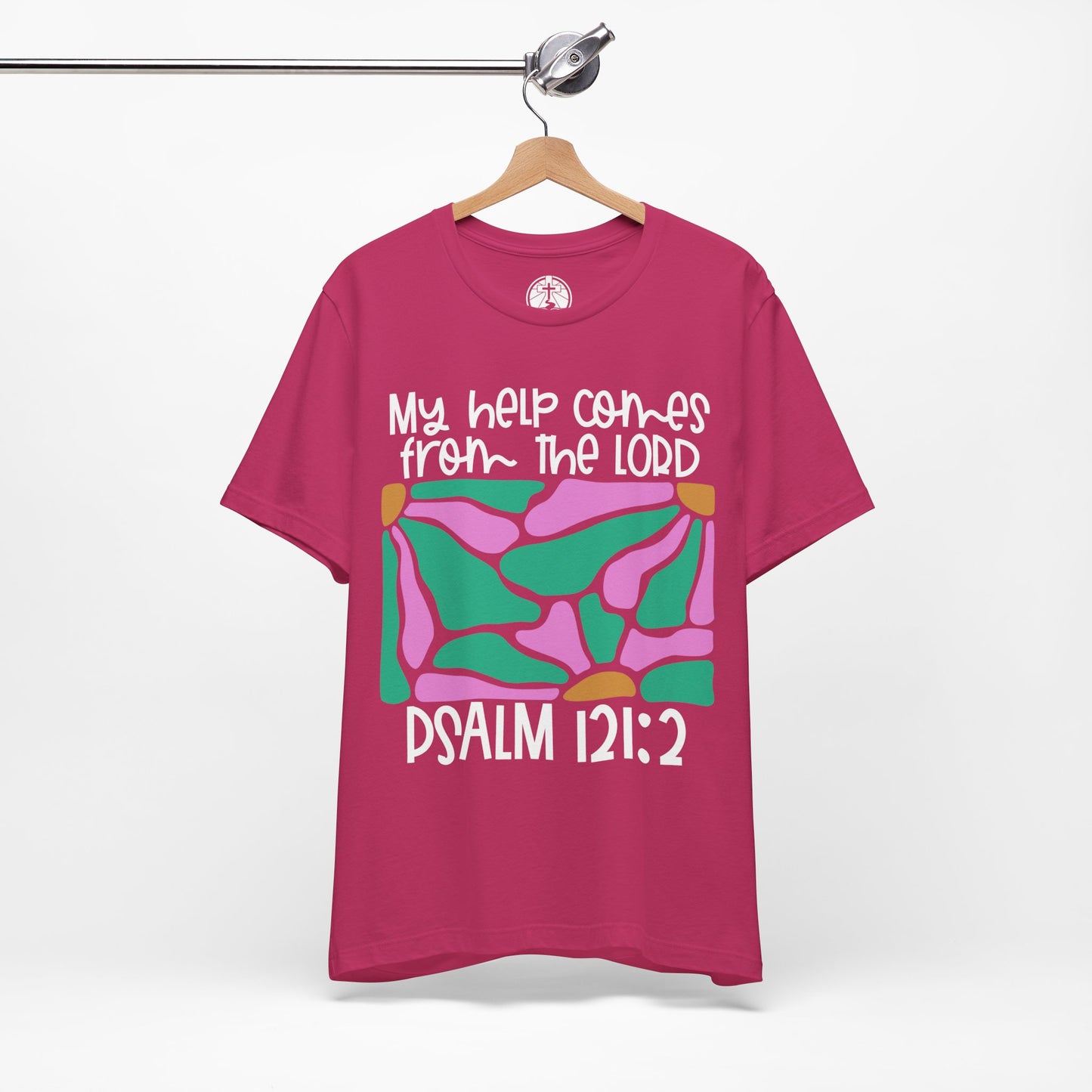 My Help Comes from the Lord | Boho Floral Soft Cotton Tshirt for Women