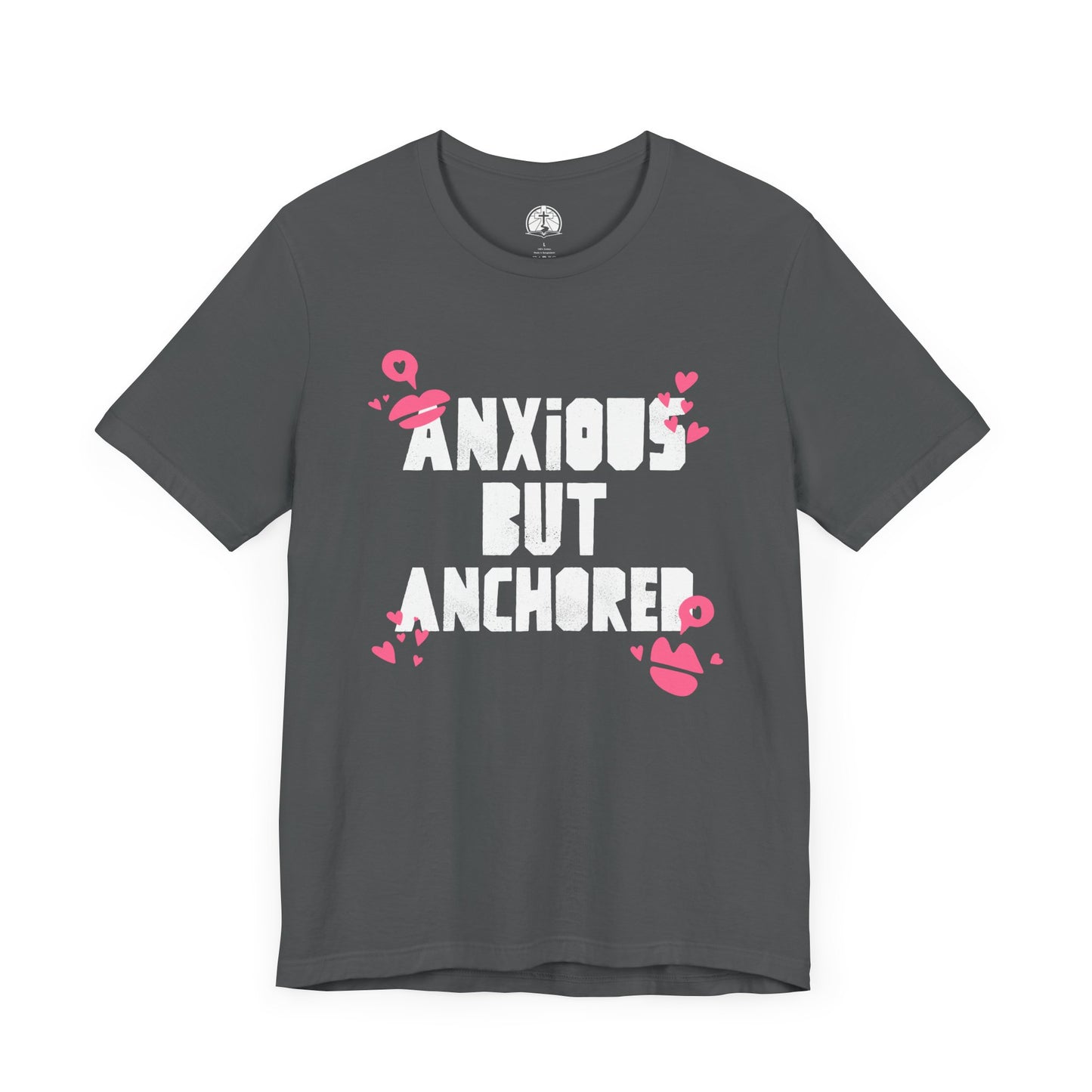 Anxious But Anchored Unisex Jersey Tee - Inspirational T-Shirt for Mental Health Awareness