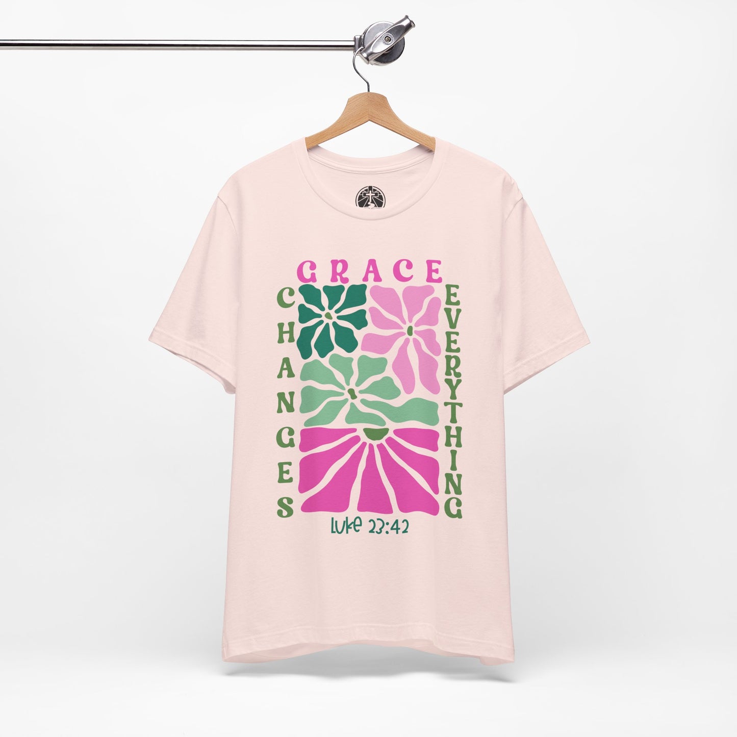 Grace Changes Everything Floral T-Shirt| Faith-Based Apparel