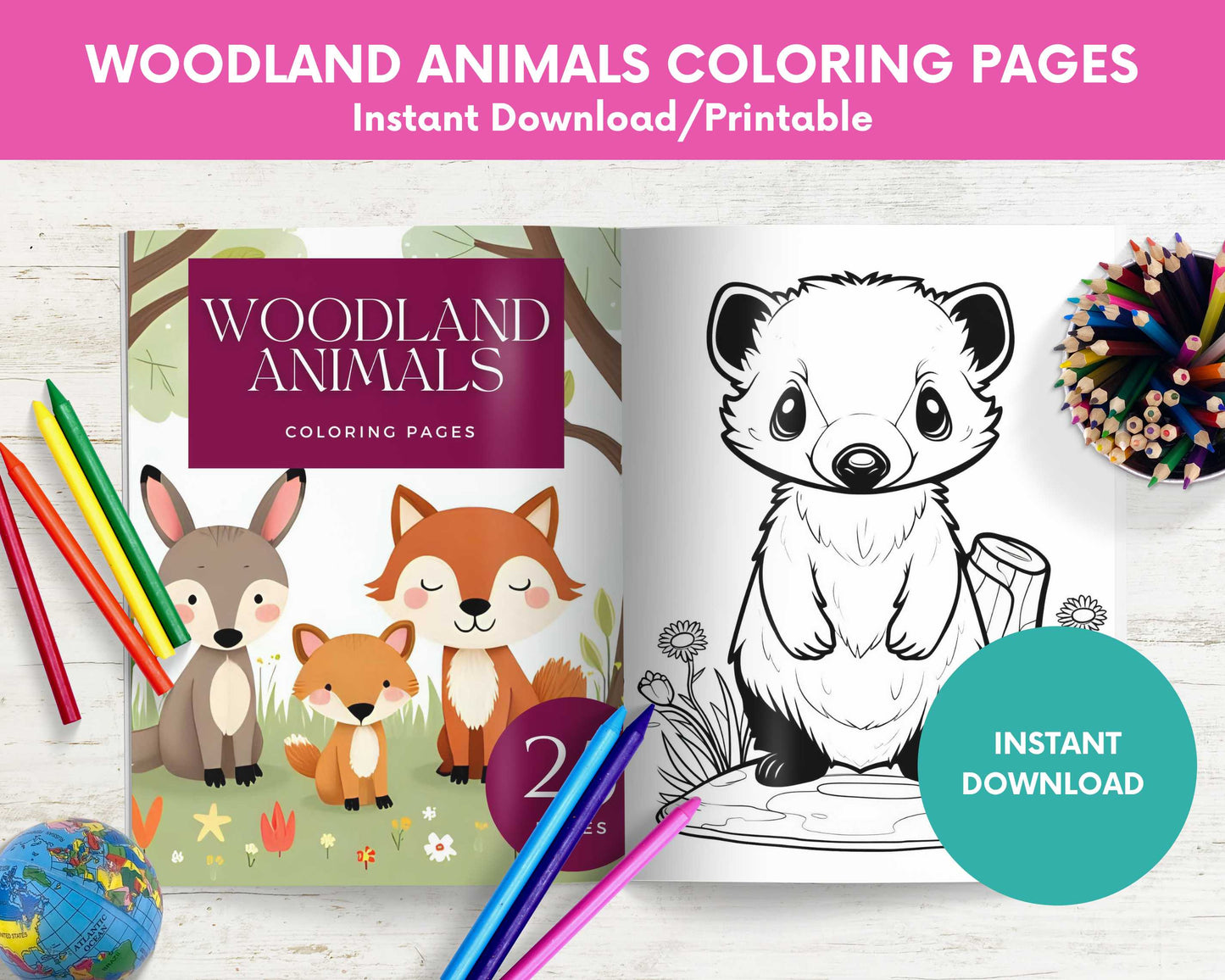 Woodland Animals Coloring Pages
