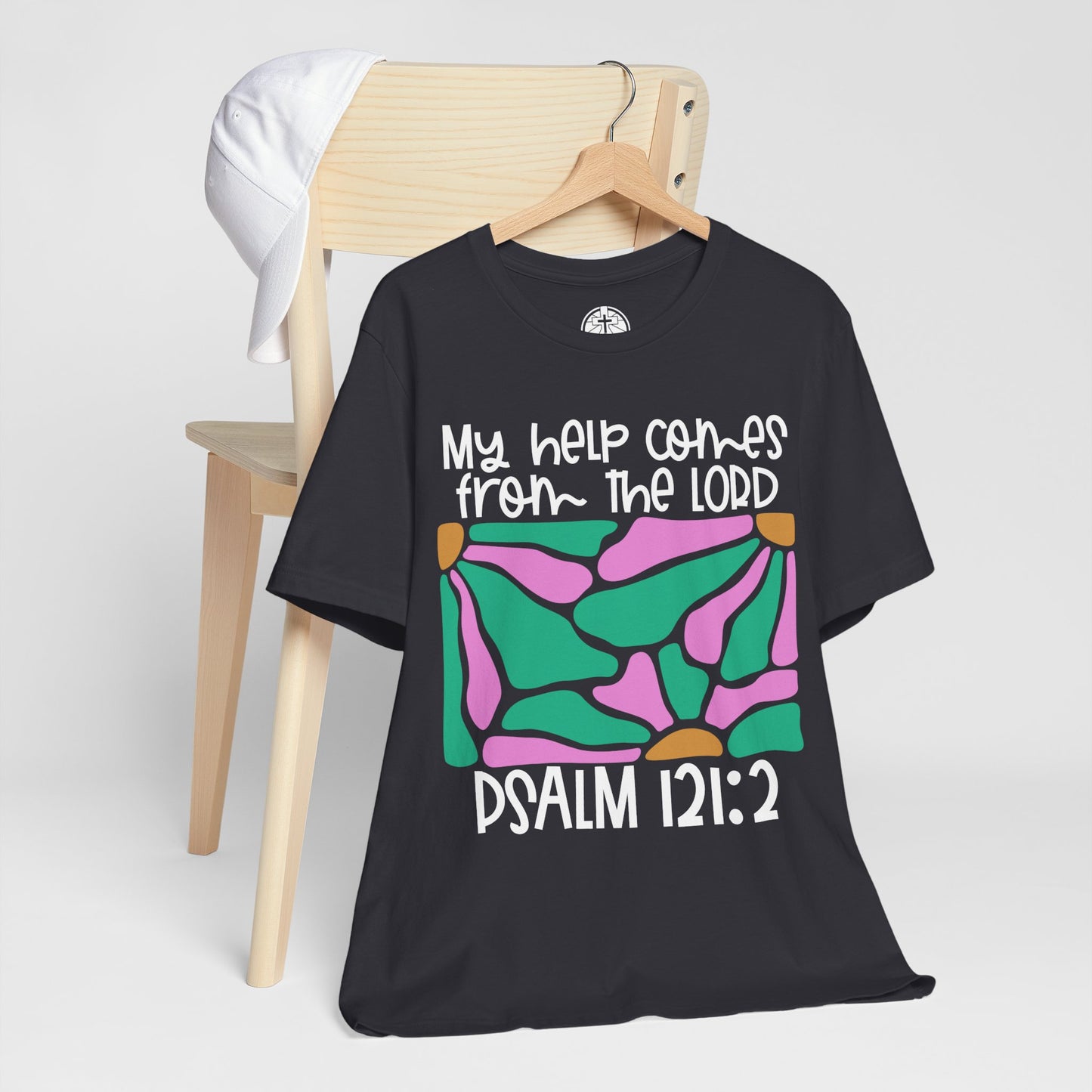 My Help Comes from the Lord | Boho Floral Soft Cotton Tshirt for Women