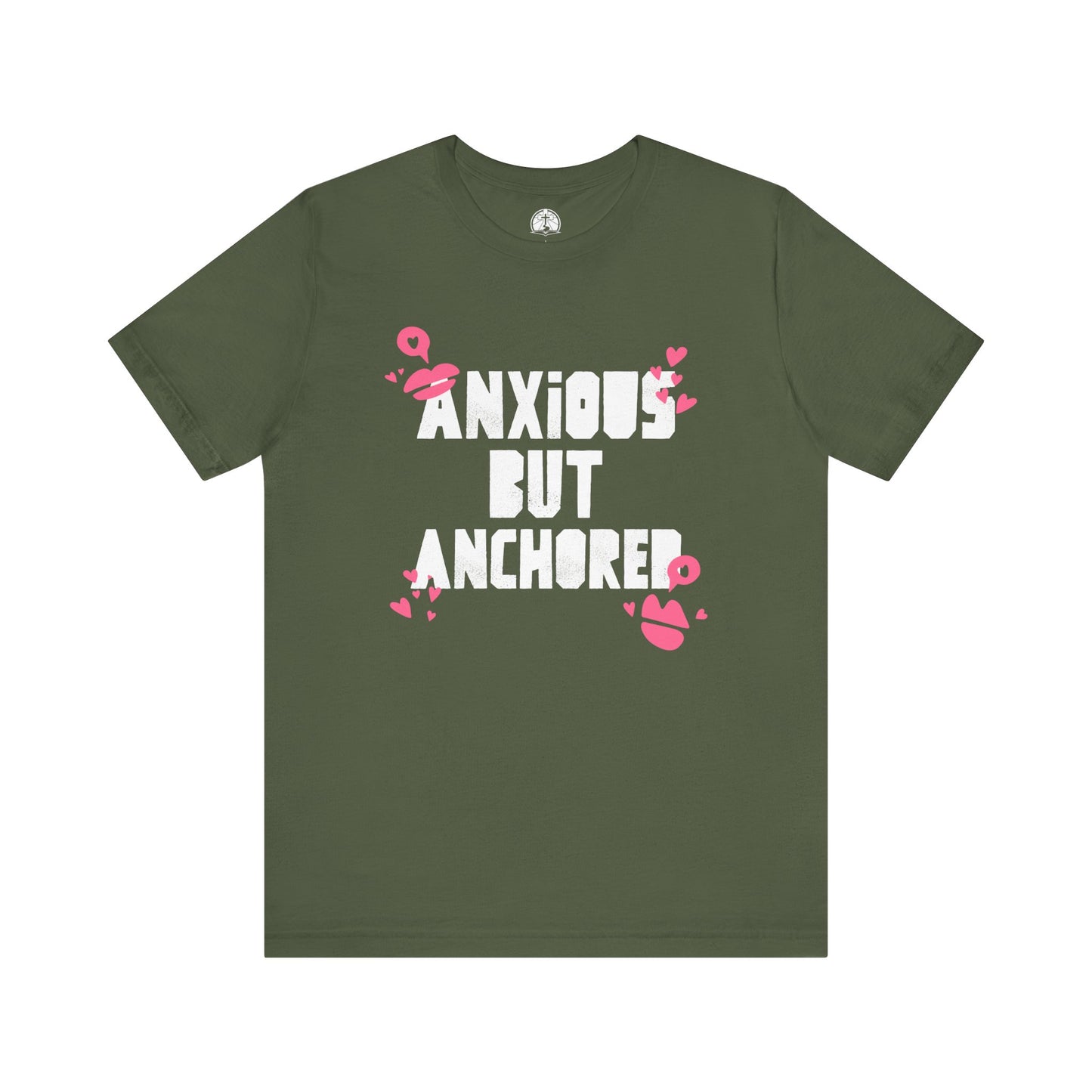 Anxious But Anchored Unisex Jersey Tee - Inspirational T-Shirt for Mental Health Awareness