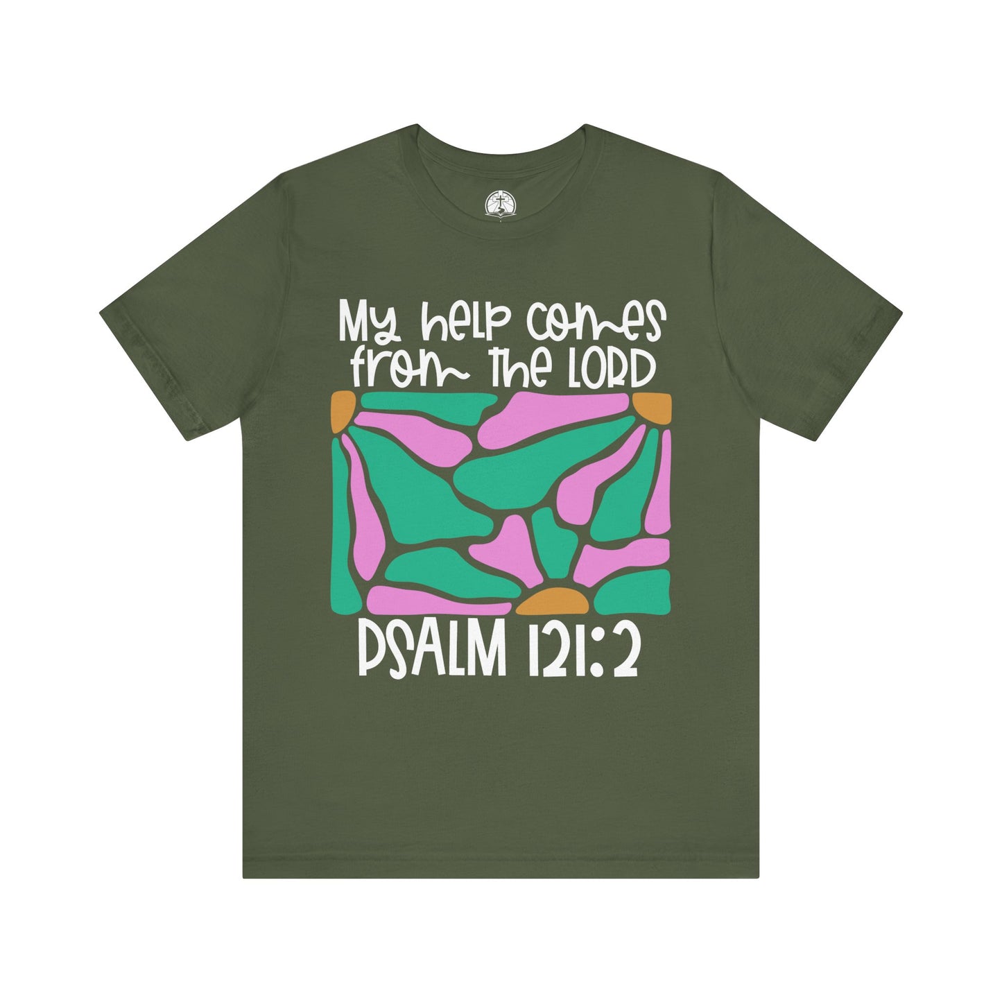 My Help Comes from the Lord | Boho Floral Soft Cotton Tshirt for Women