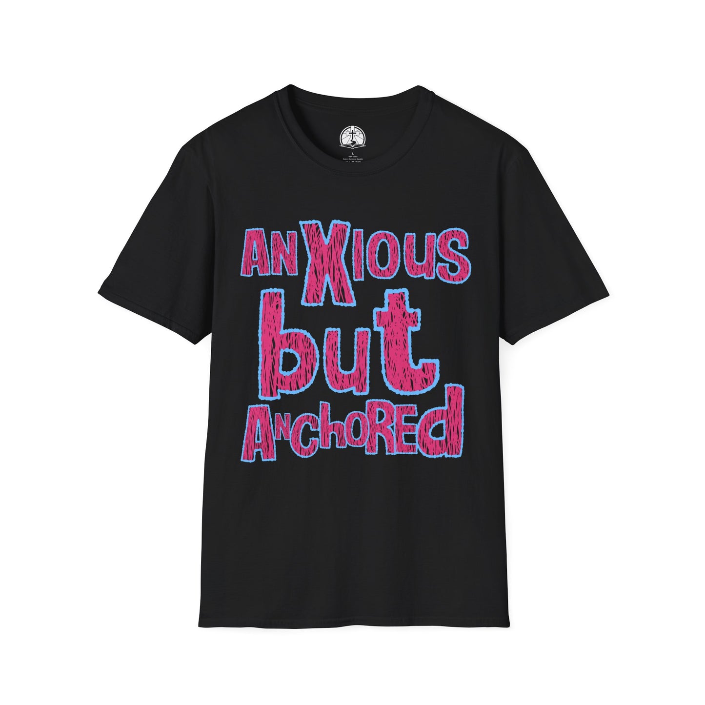 Anxious but Anchored Softstyle Christian T-Shirt