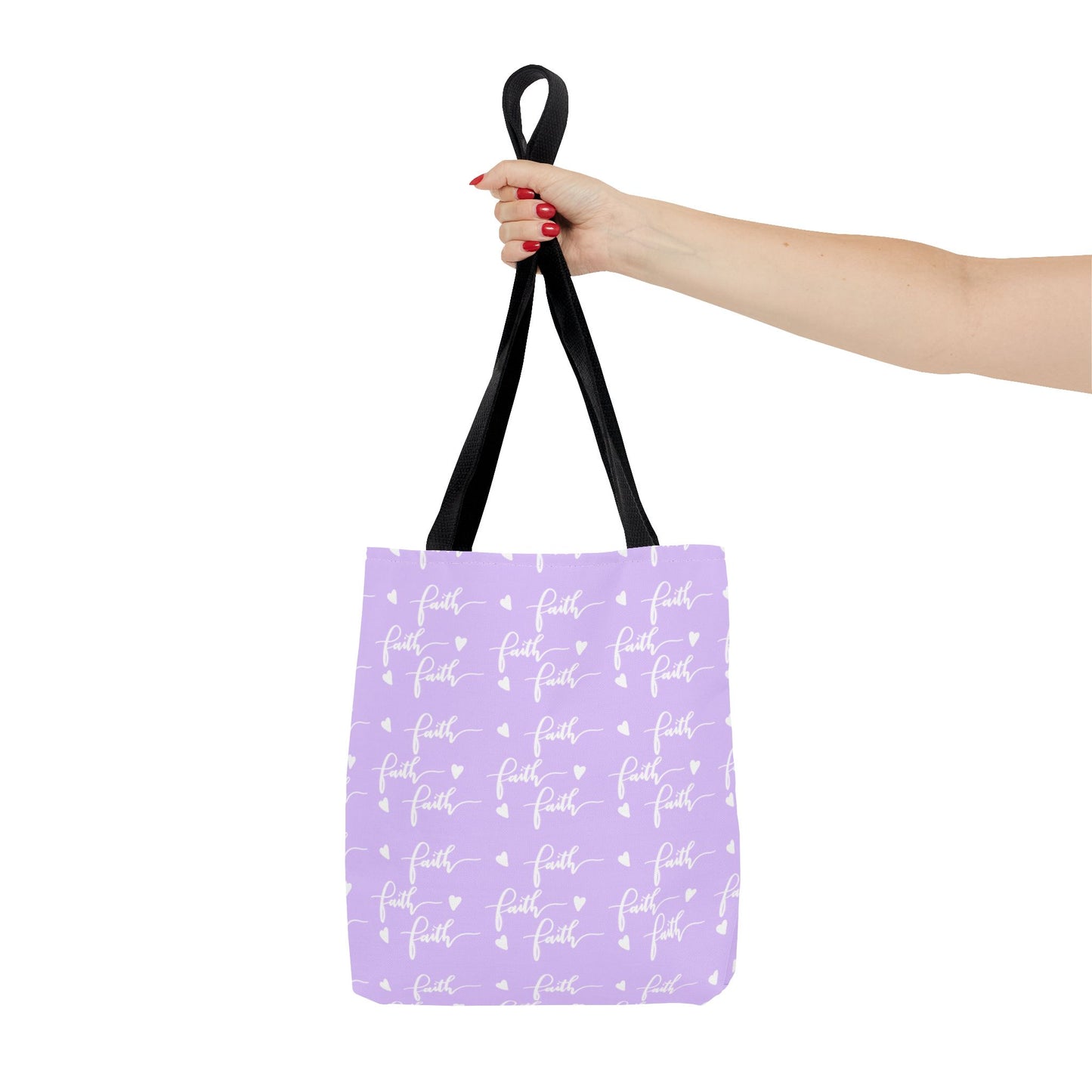 Inspirational Faith Tote Bag - Stylish Purple Design for Everyday Use