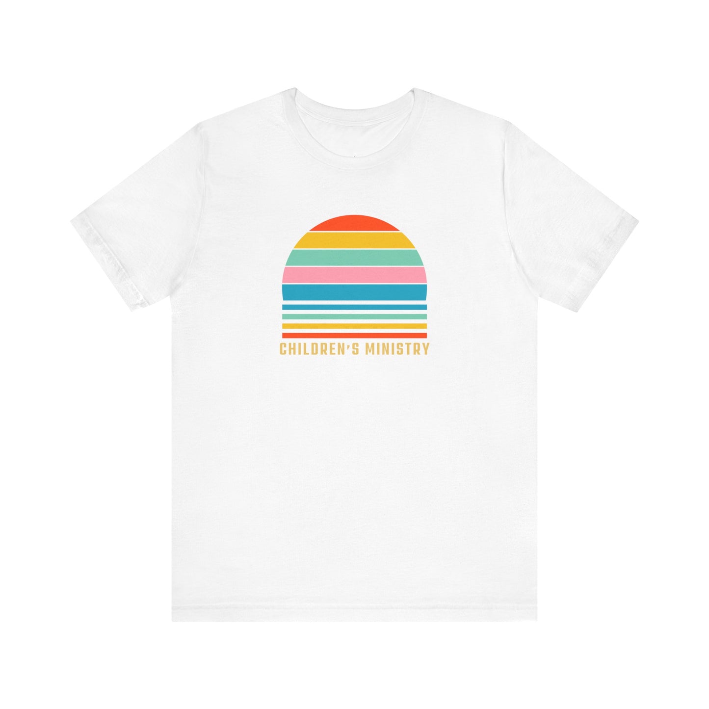 Children's Ministry Retro Rainbow Christian Short Sleeve T-Shirt