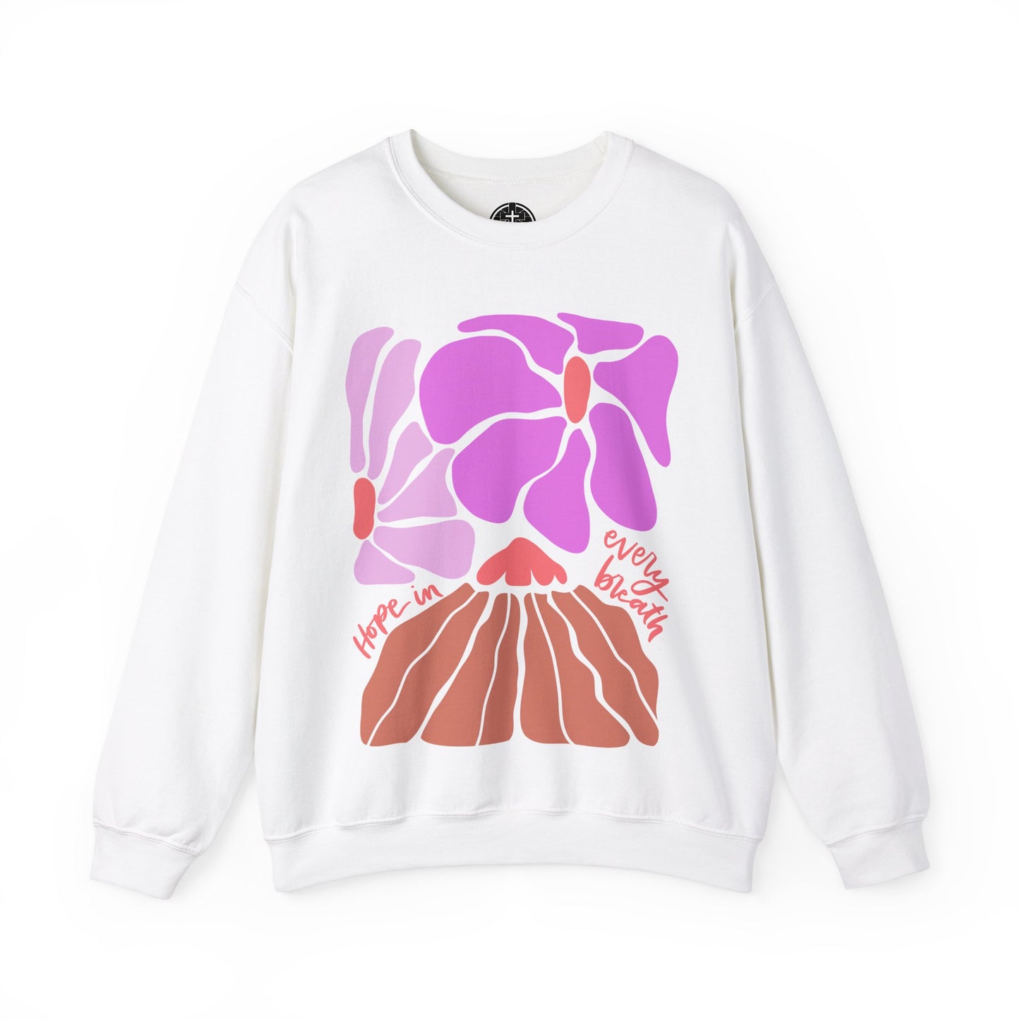 Hope in Every Breath Sweatshirt Christian Floral Crewneck Sweatshirt