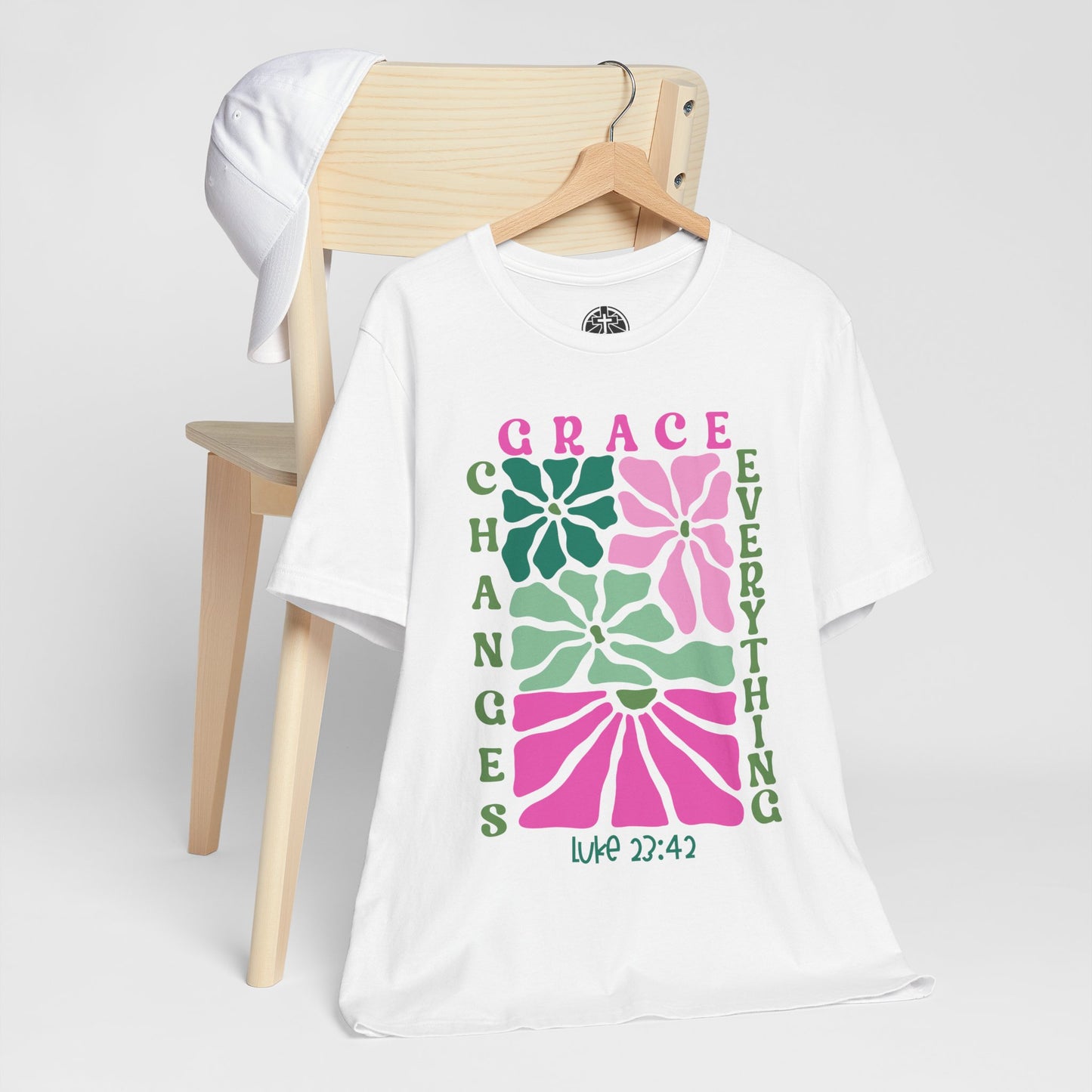 Grace Changes Everything Floral T-Shirt| Faith-Based Apparel