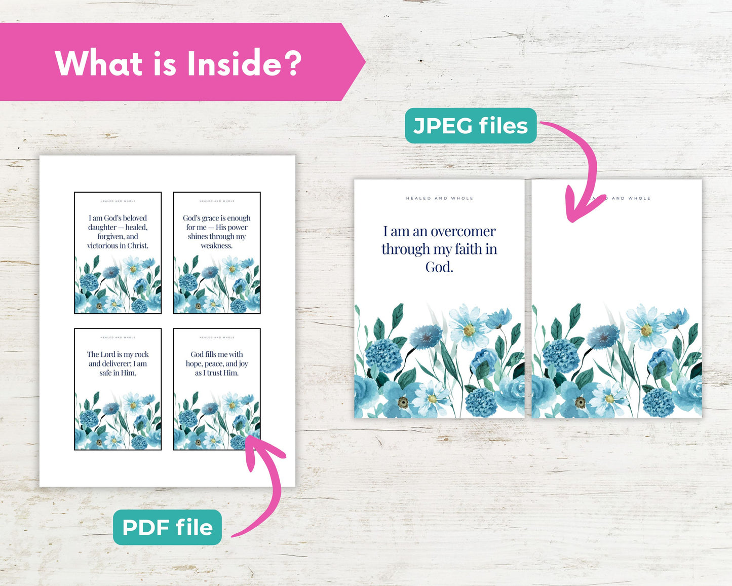 31 Biblical Affirmation Cards for Healing, Purity & Freedom in Christ