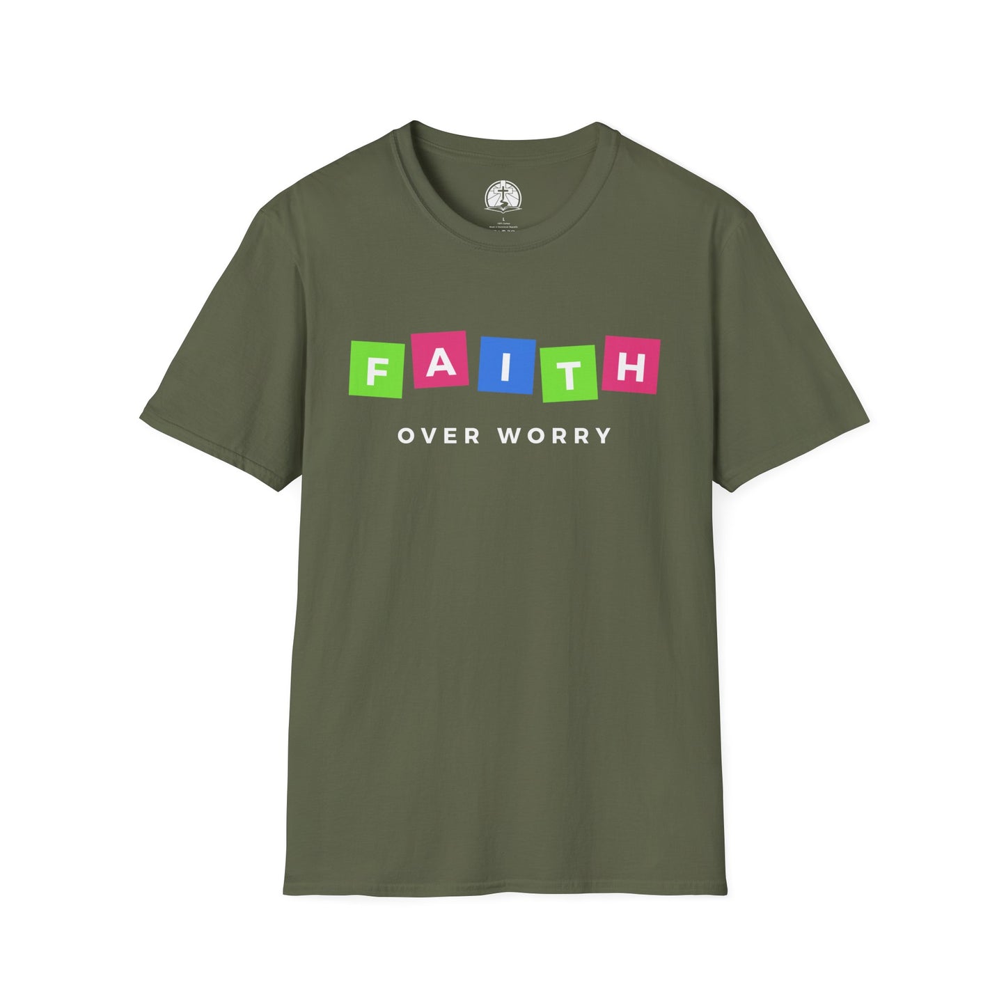 Faith Over Worry Christian Softstyle T-Shirt