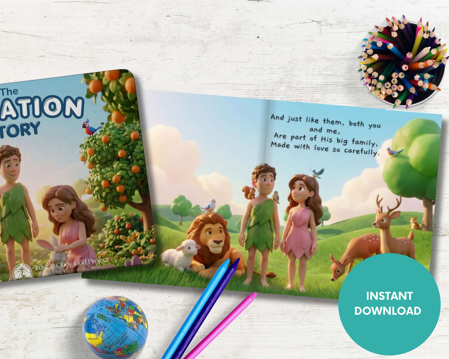 The Creation Story Through the Seven Days of Creation Digital Storybook