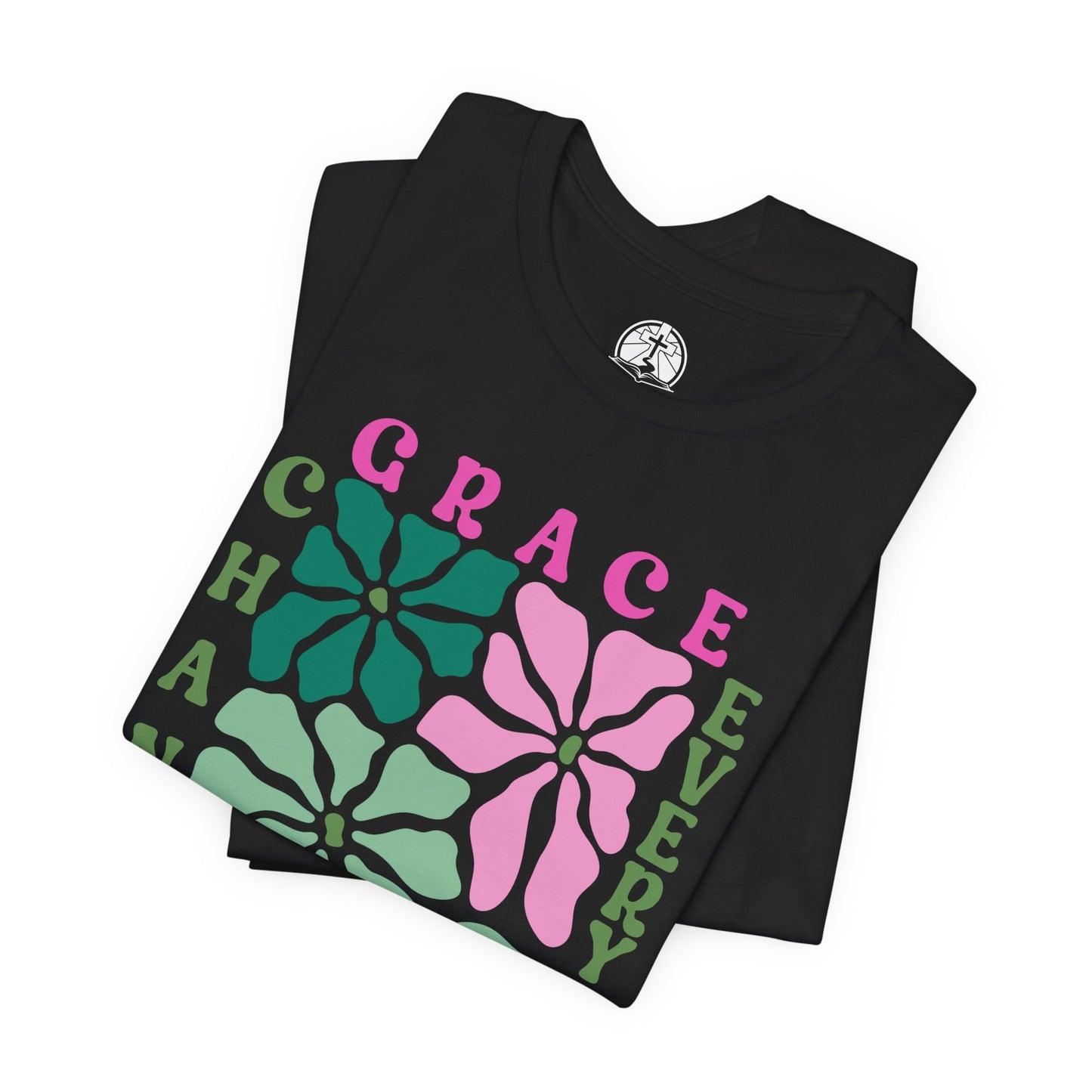 Grace Changes Everything Floral T-Shirt| Faith-Based Apparel