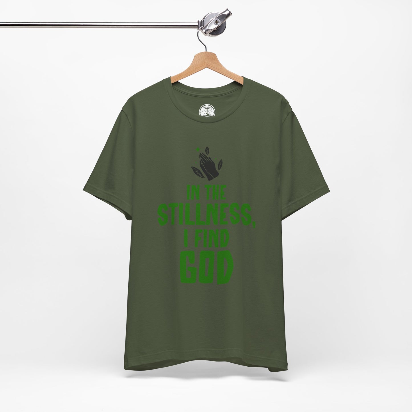 In the Stillness I Find God Short Sleeve T-Shirt