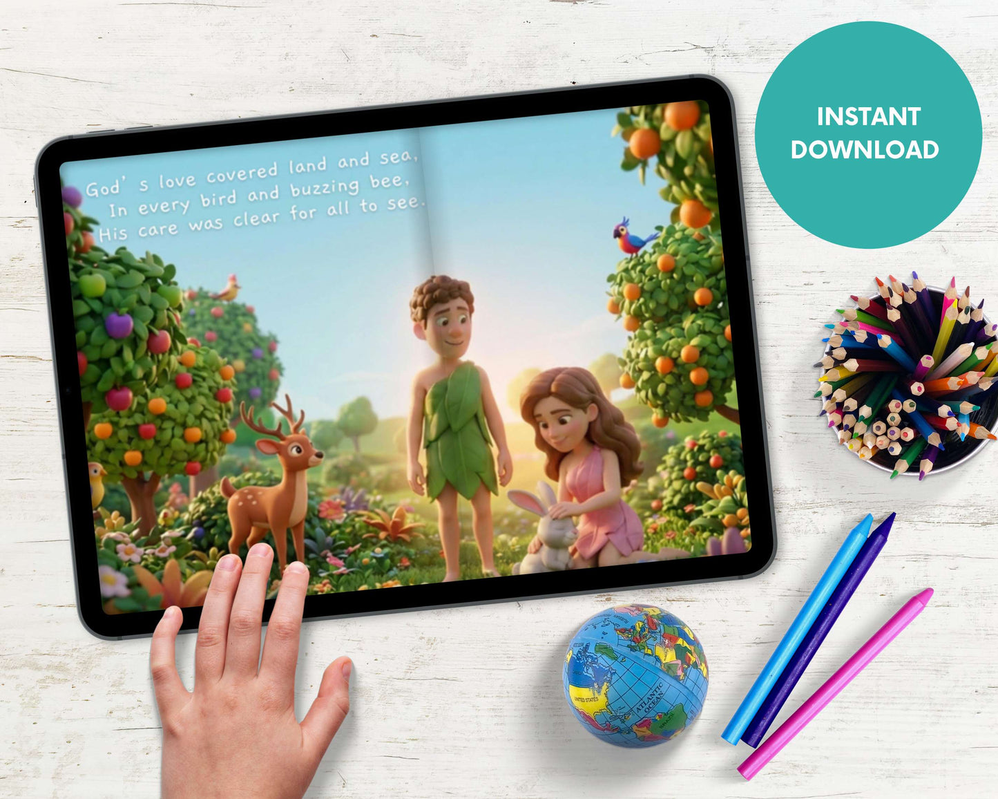 The Creation Story Through the Seven Days of Creation Digital Storybook