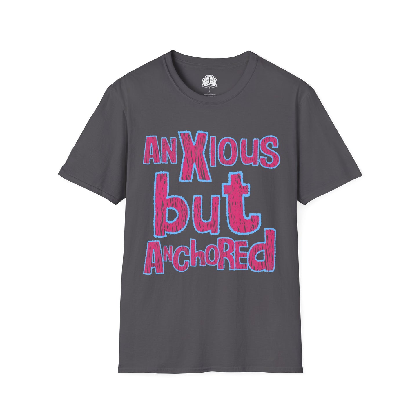 Anxious but Anchored Softstyle Christian T-Shirt