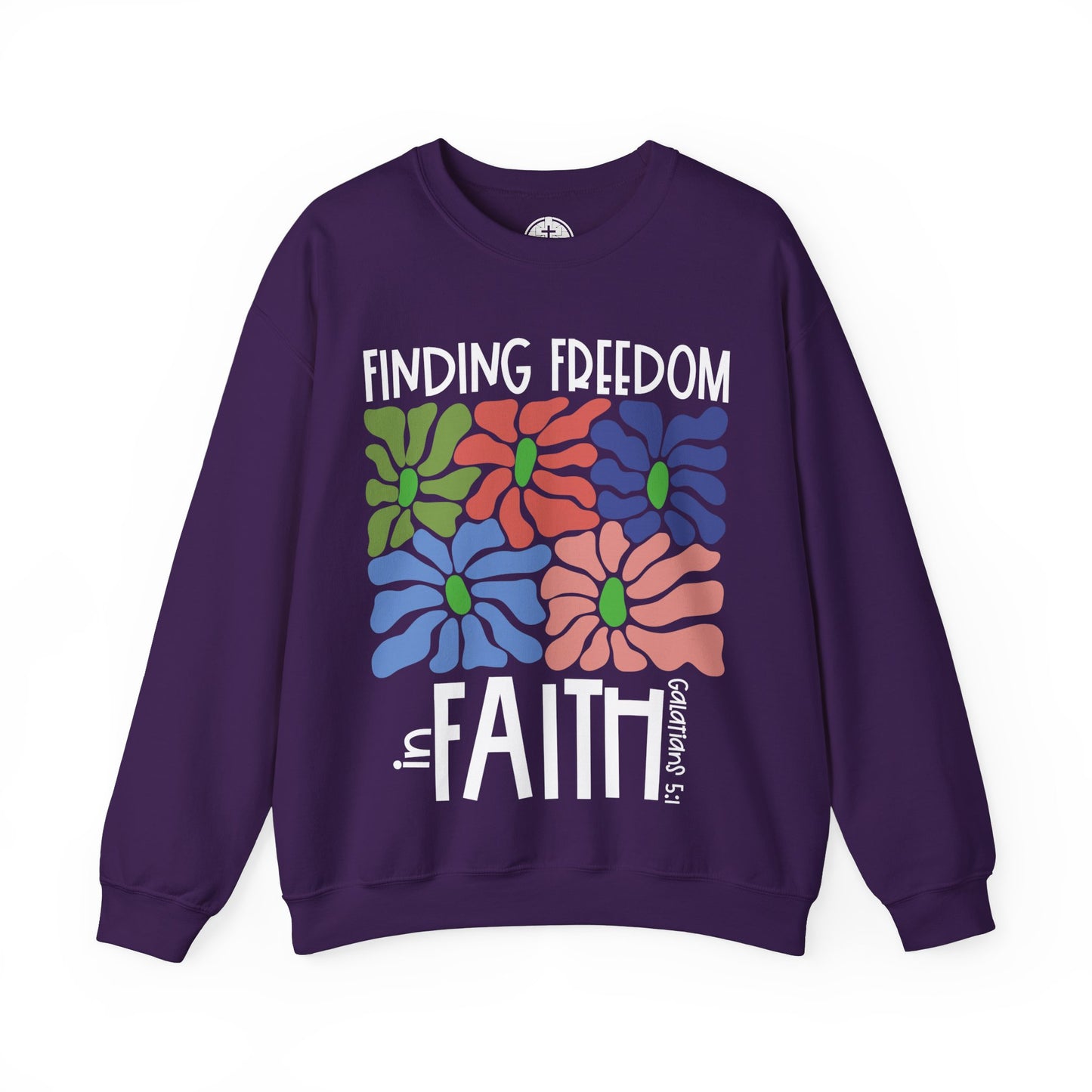 Finding Freedom in Faith Unisex Sweatshirt | Floral Inspirational Apparel