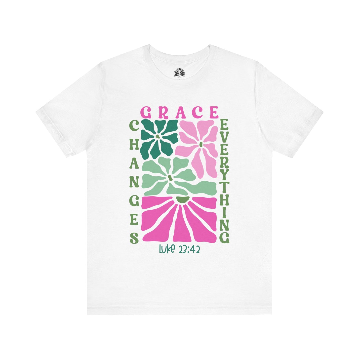 Grace Changes Everything Floral T-Shirt| Faith-Based Apparel