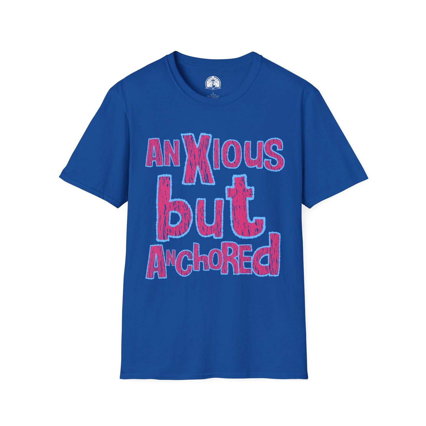 Anxious but Anchored Softstyle Christian T-Shirt