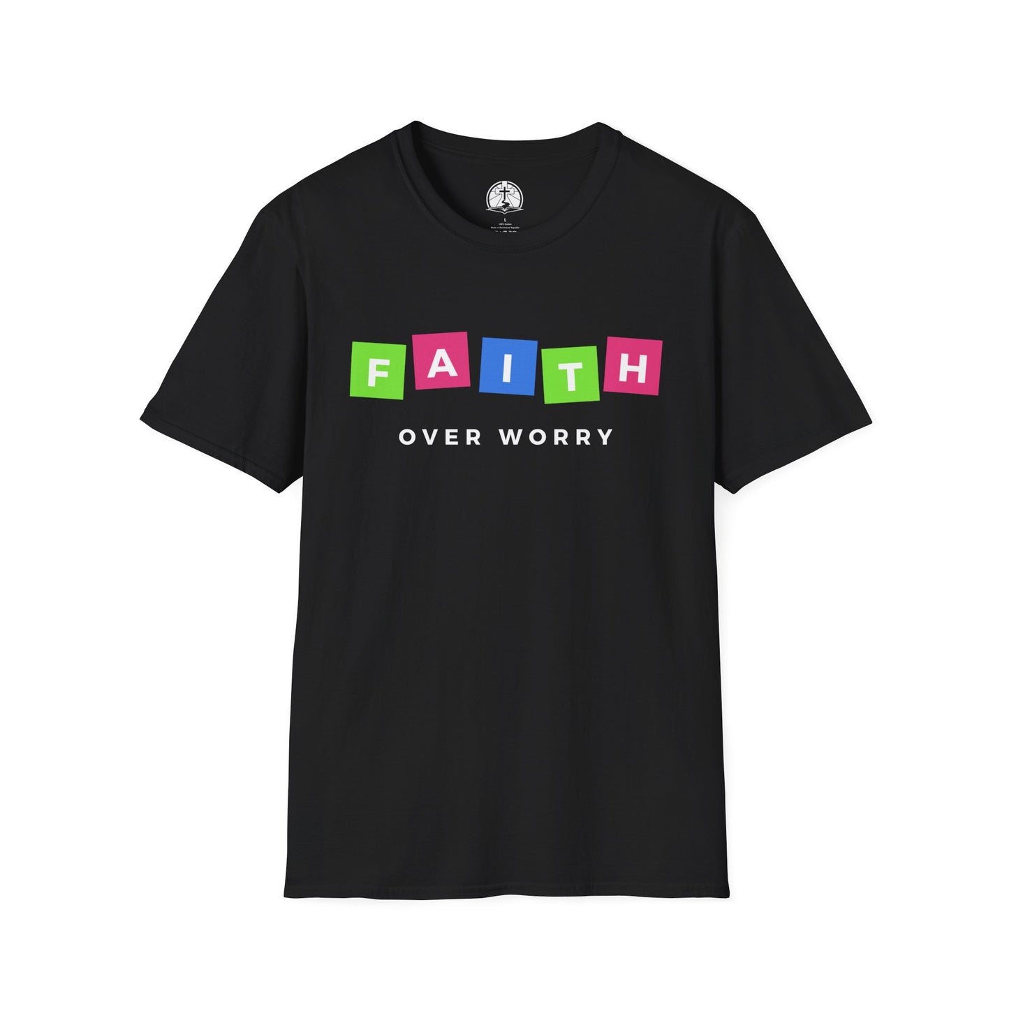 Faith Over Worry Christian Softstyle T-Shirt