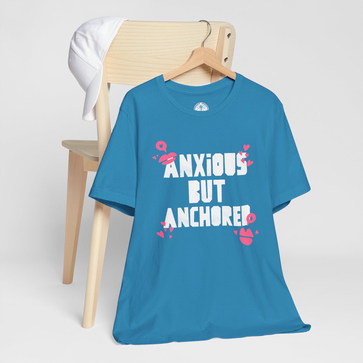 Anxious But Anchored Unisex Jersey Tee - Inspirational T-Shirt for Mental Health Awareness