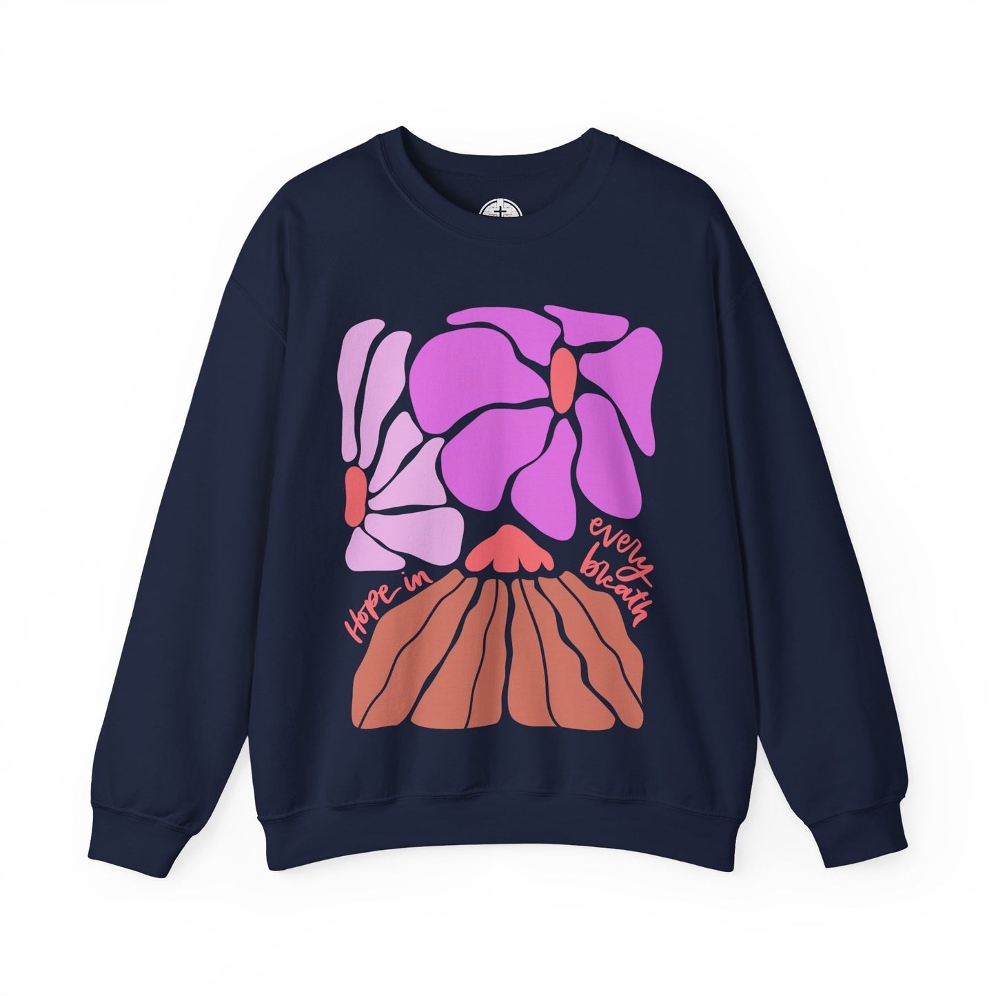 Hope in Every Breath Sweatshirt Christian Floral Crewneck Sweatshirt