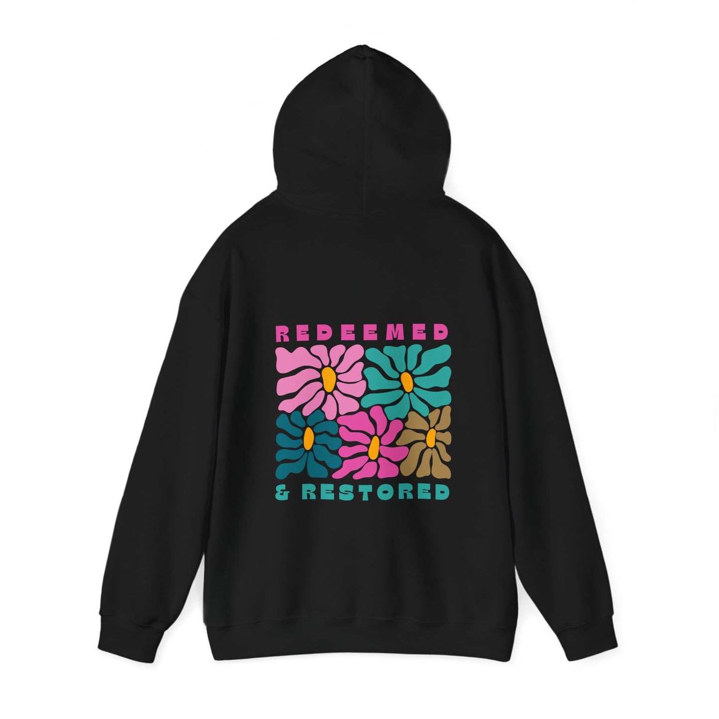 Redeemed & Restored Floral Hoodie - Unisex Heavy Blend™ Sweatshirt