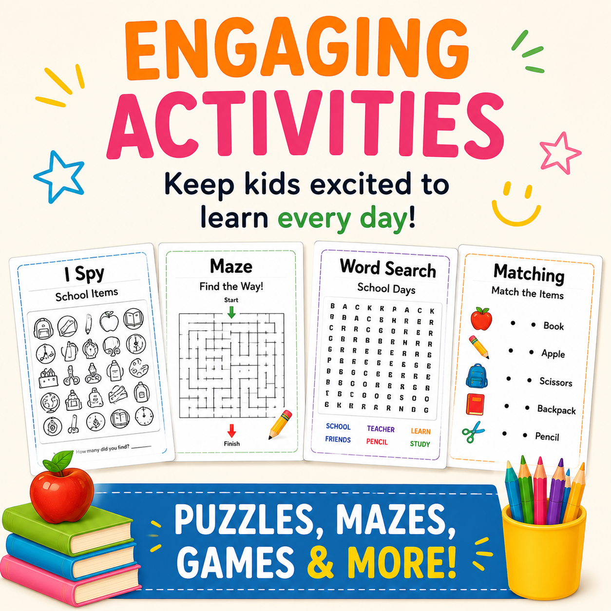 Back to School Mega Bundle for Kids – 10,000+ Pages of Fun, Faith & Learning (With Master Resell Rights!)