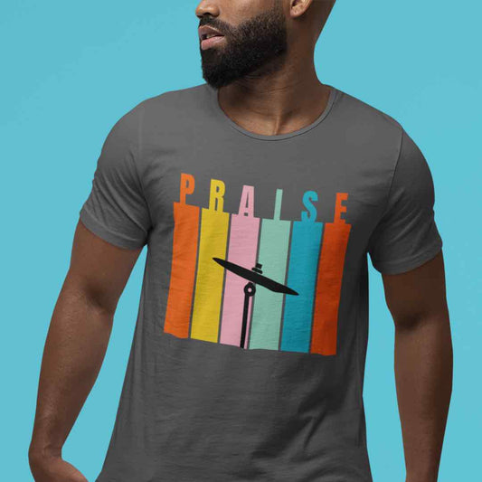 Music Ministry Colorful 'Praise' Unisex Jersey Short Sleeve Tee for Christians