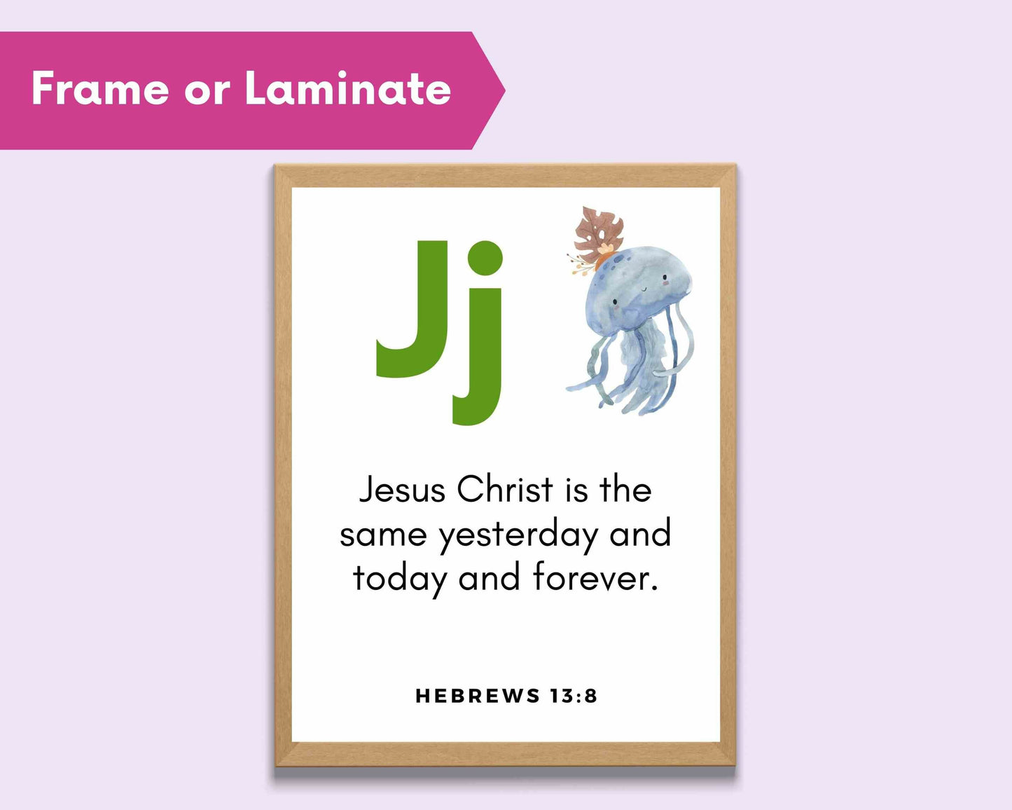 Kids Printable Alphabet Bible Verse Cards from A to Z