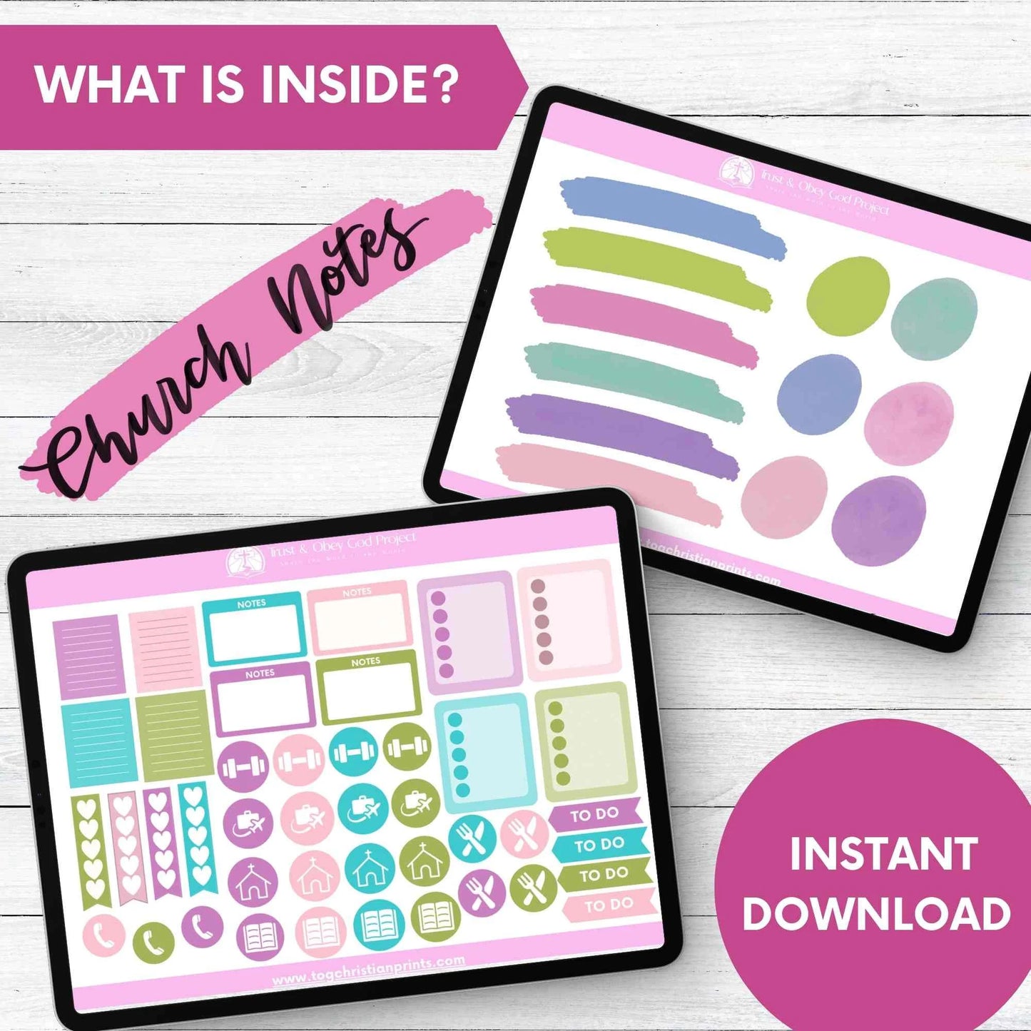 Christian Faith Goodnotes Planner Stickers Precropped for Ipad