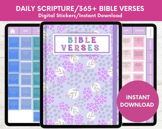 Goodnotes 365+ Bible Verses Digital Stickers for Bible Journaling