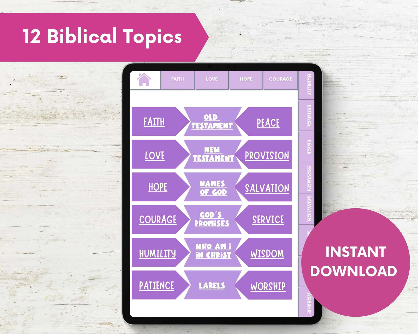 Goodnotes 365+ Bible Verses Digital Stickers for Bible Journaling